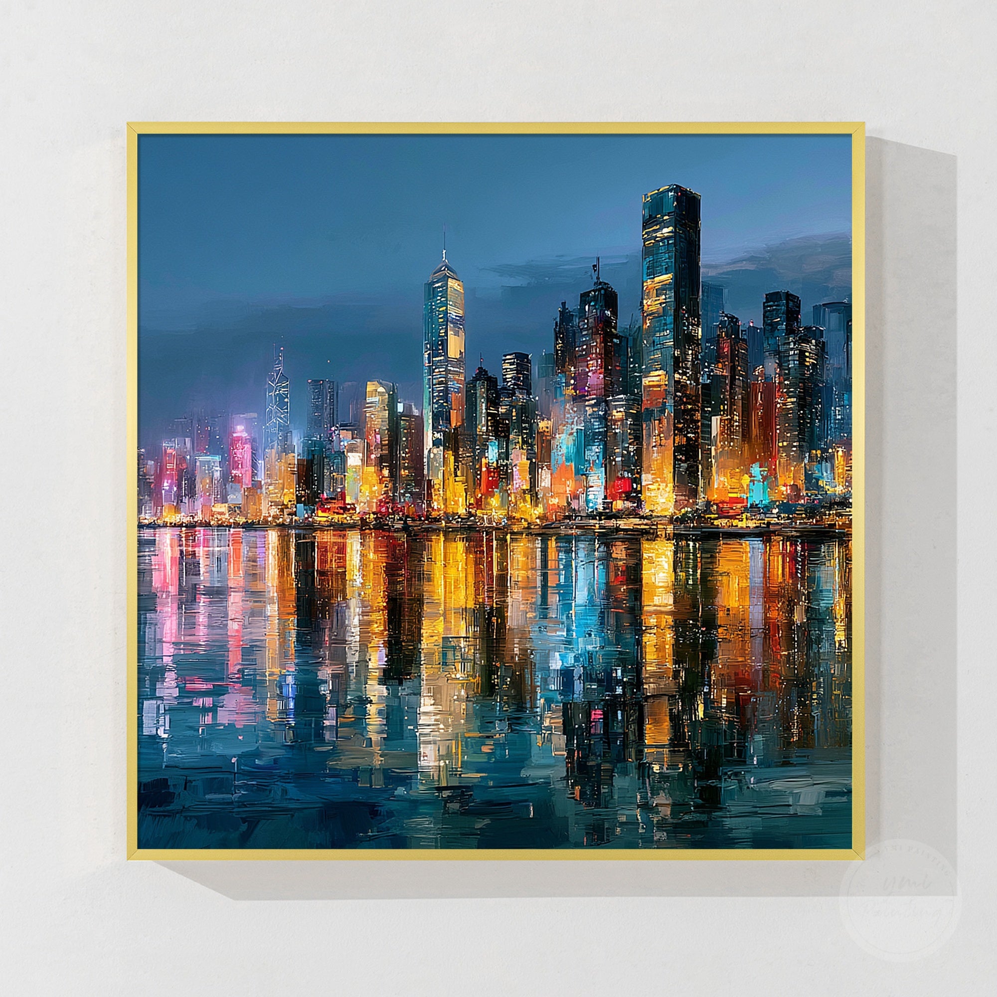 Contemporary Victoria Harbour city wall artwork