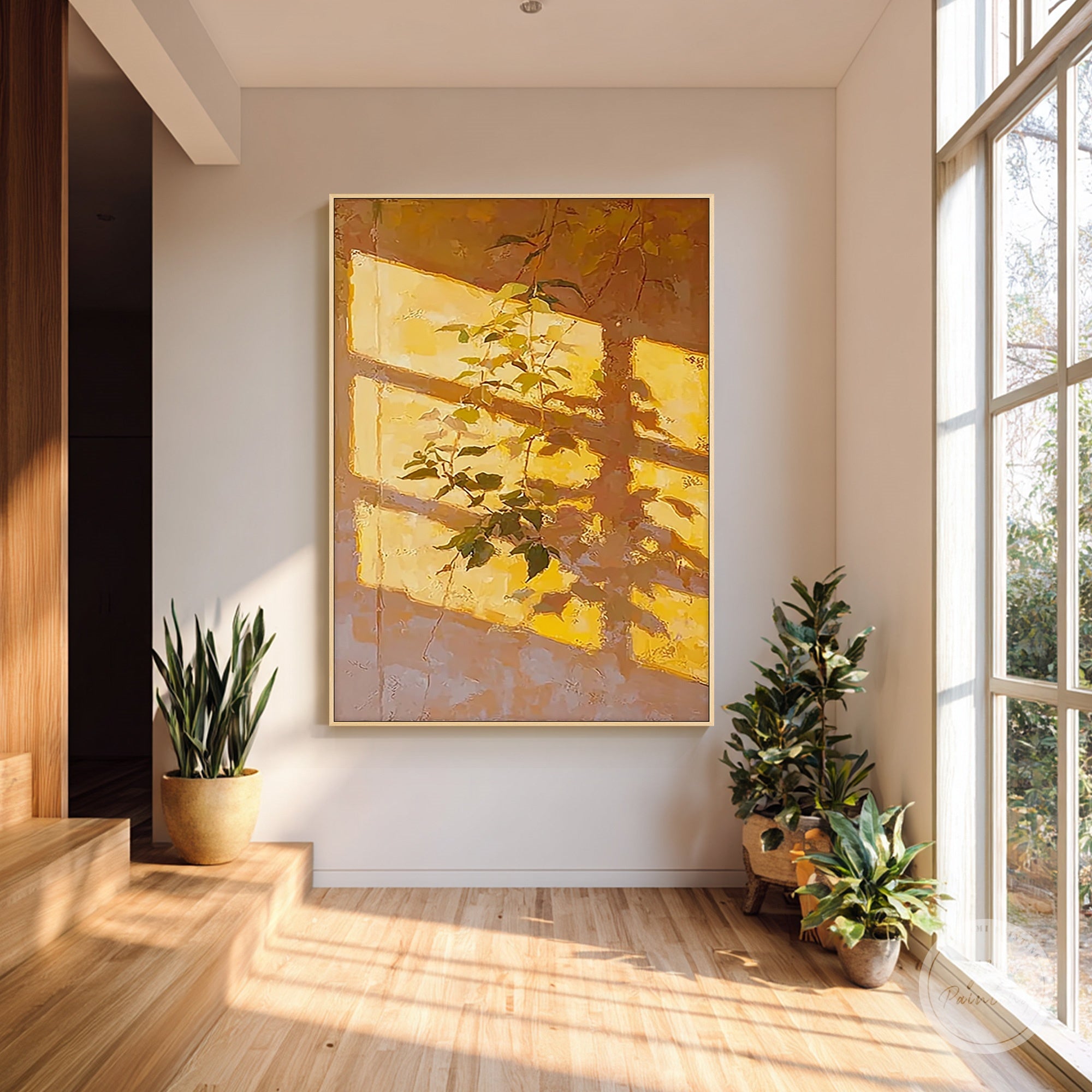 Soft tonal geometric abstract art