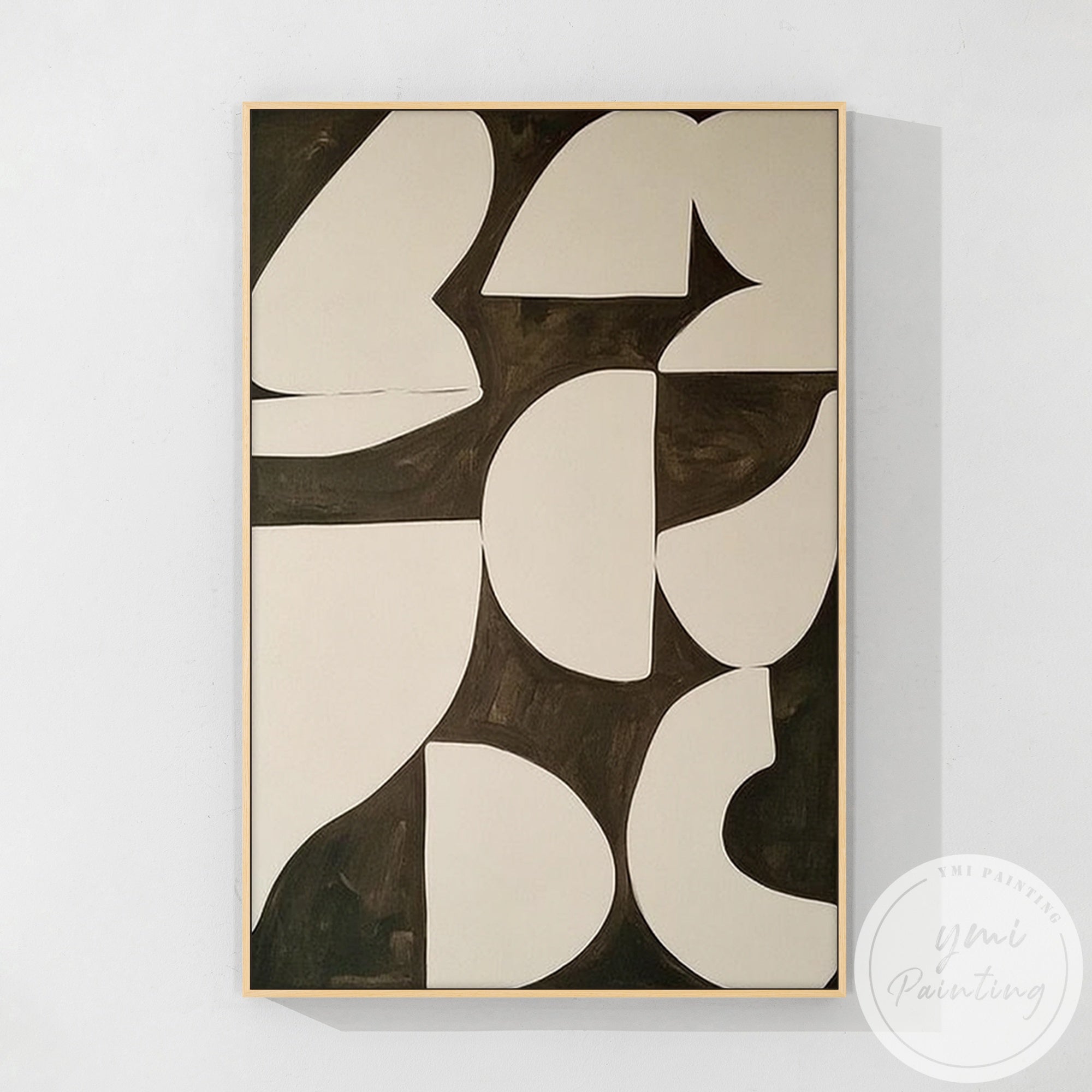 Scandinavian style geometric abstract art print