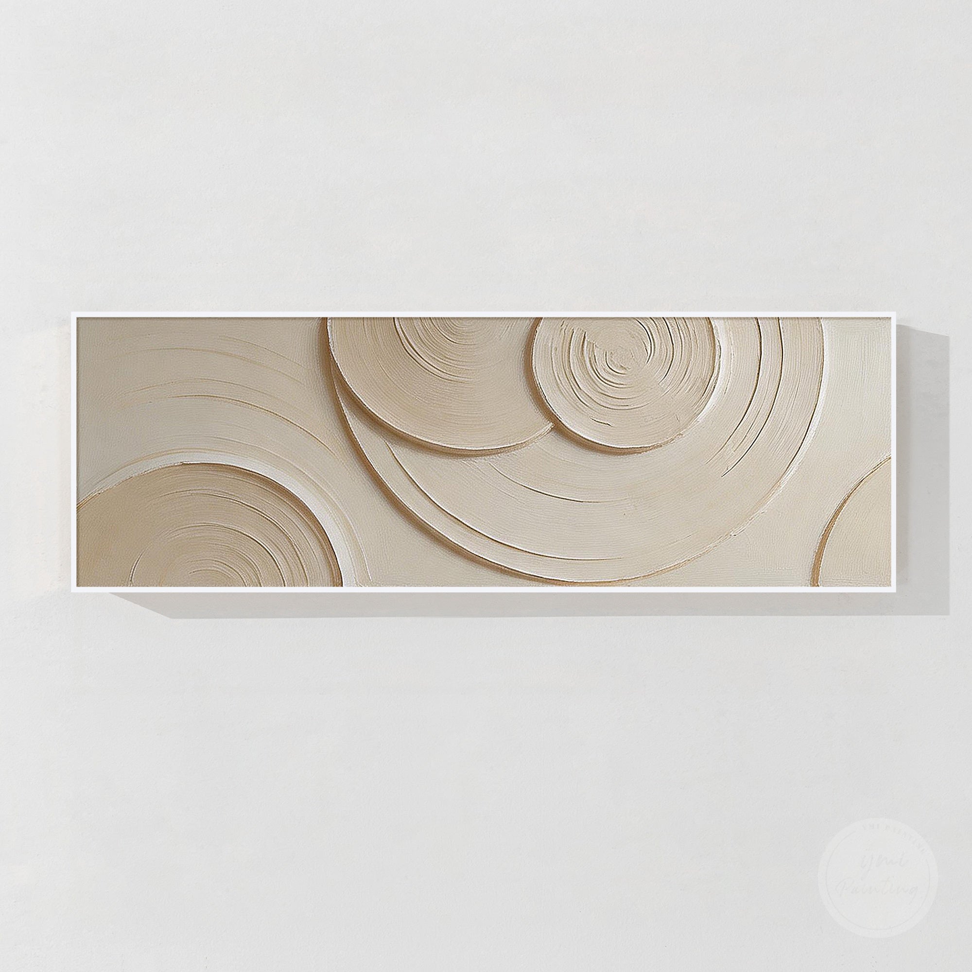 Japandi style circular minimalist wall decor