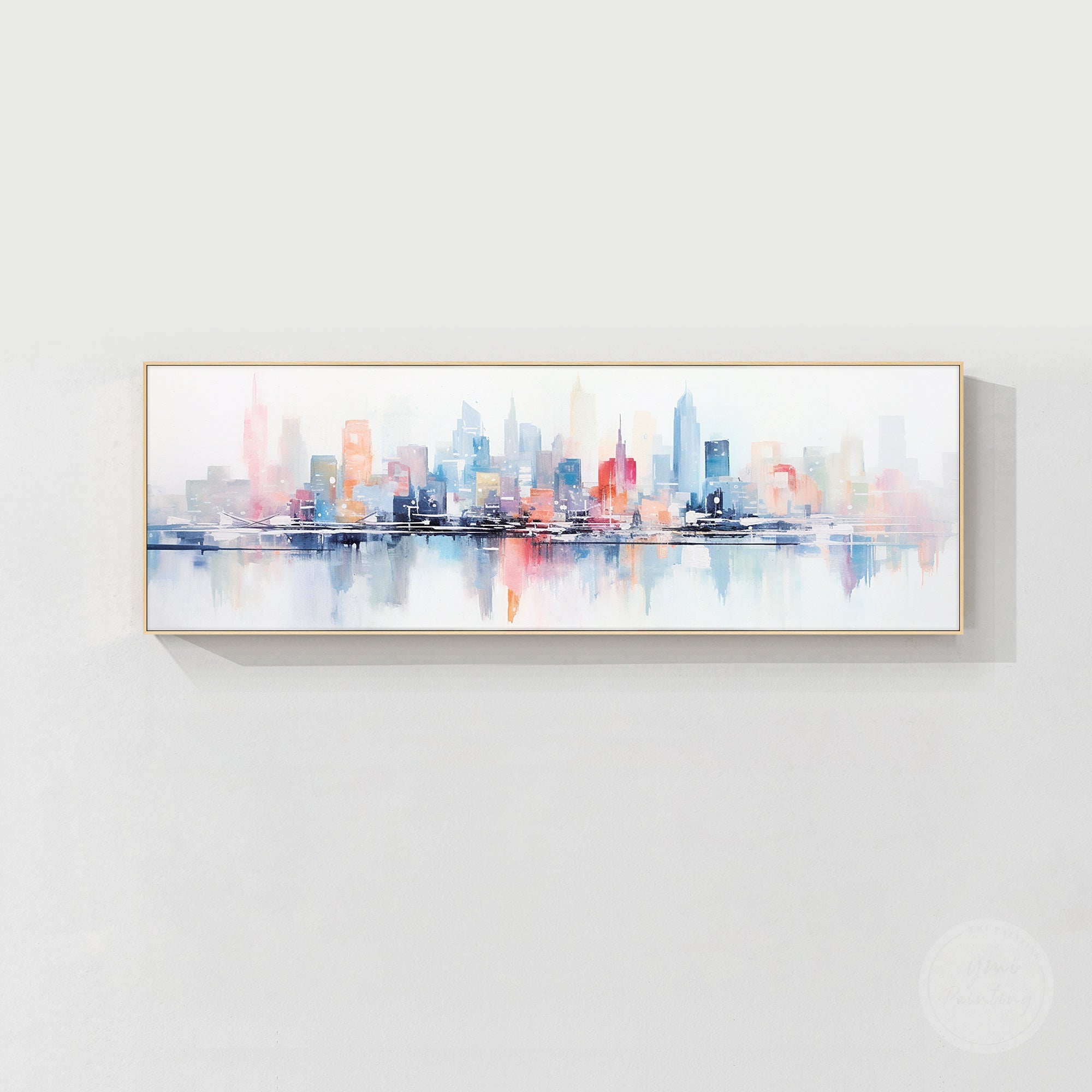 Hand painted contemporary cityscape artwork