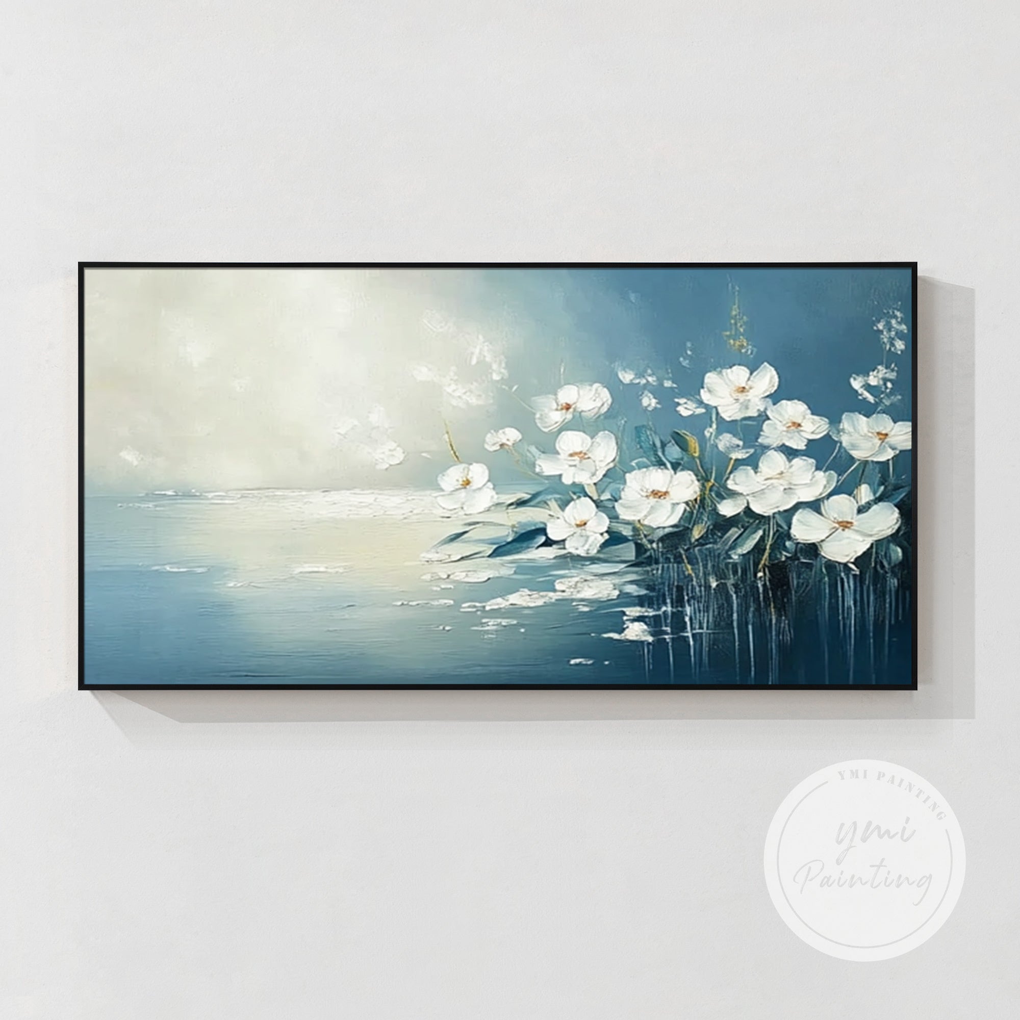 Thick textured blossom wall decor for home