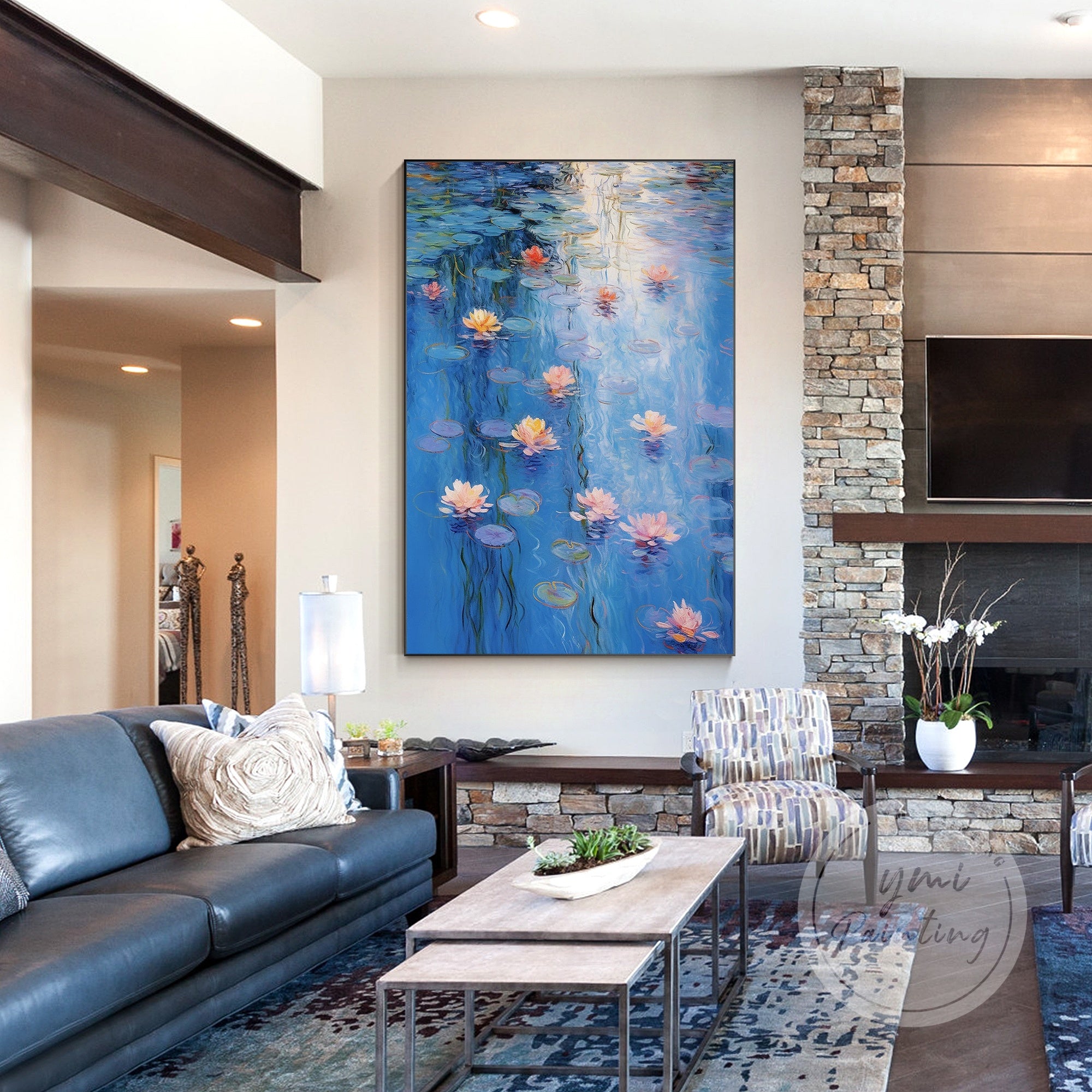 Elegant impressionist painting with textured brushwork.