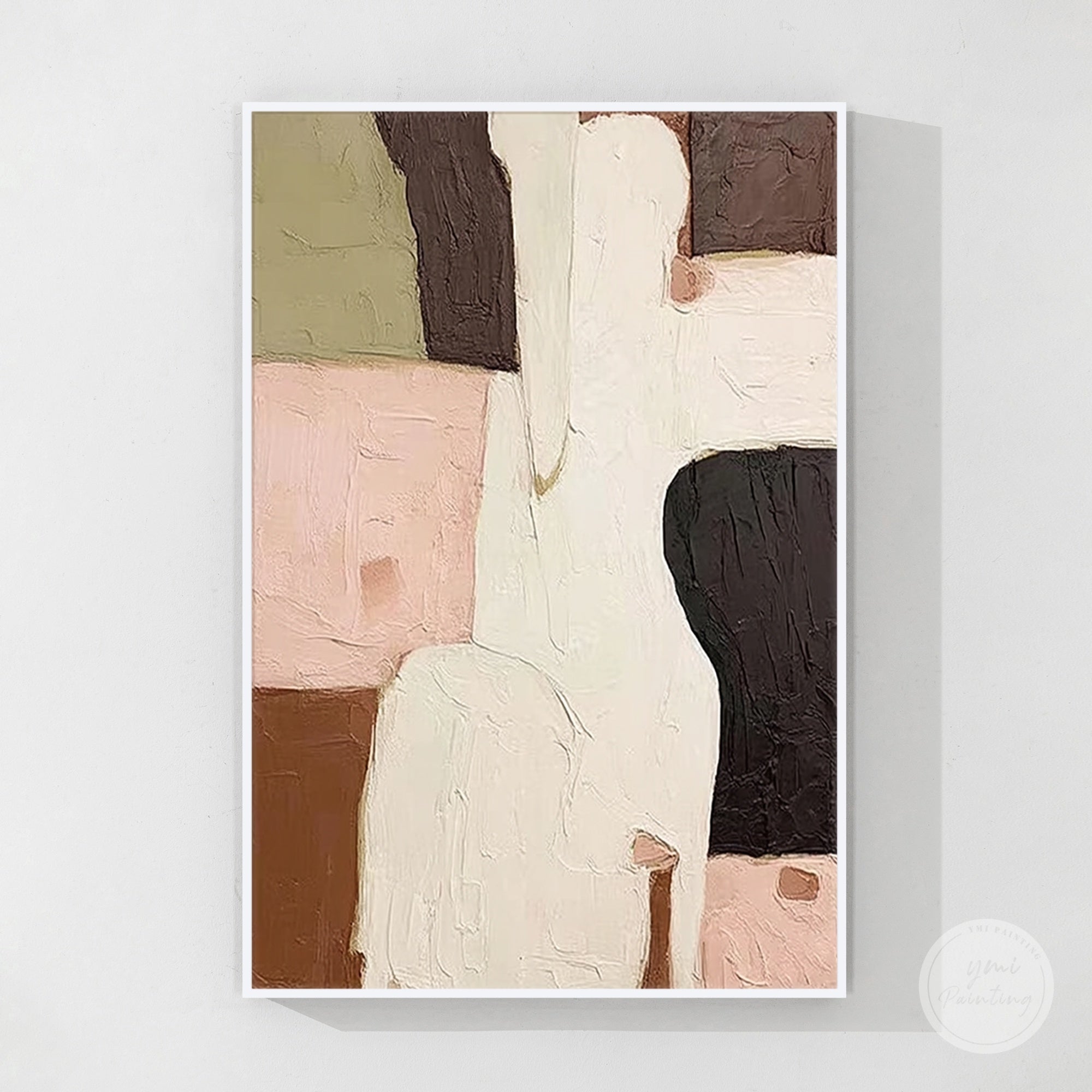 Abstract figure painting of a minimalist female silhouette