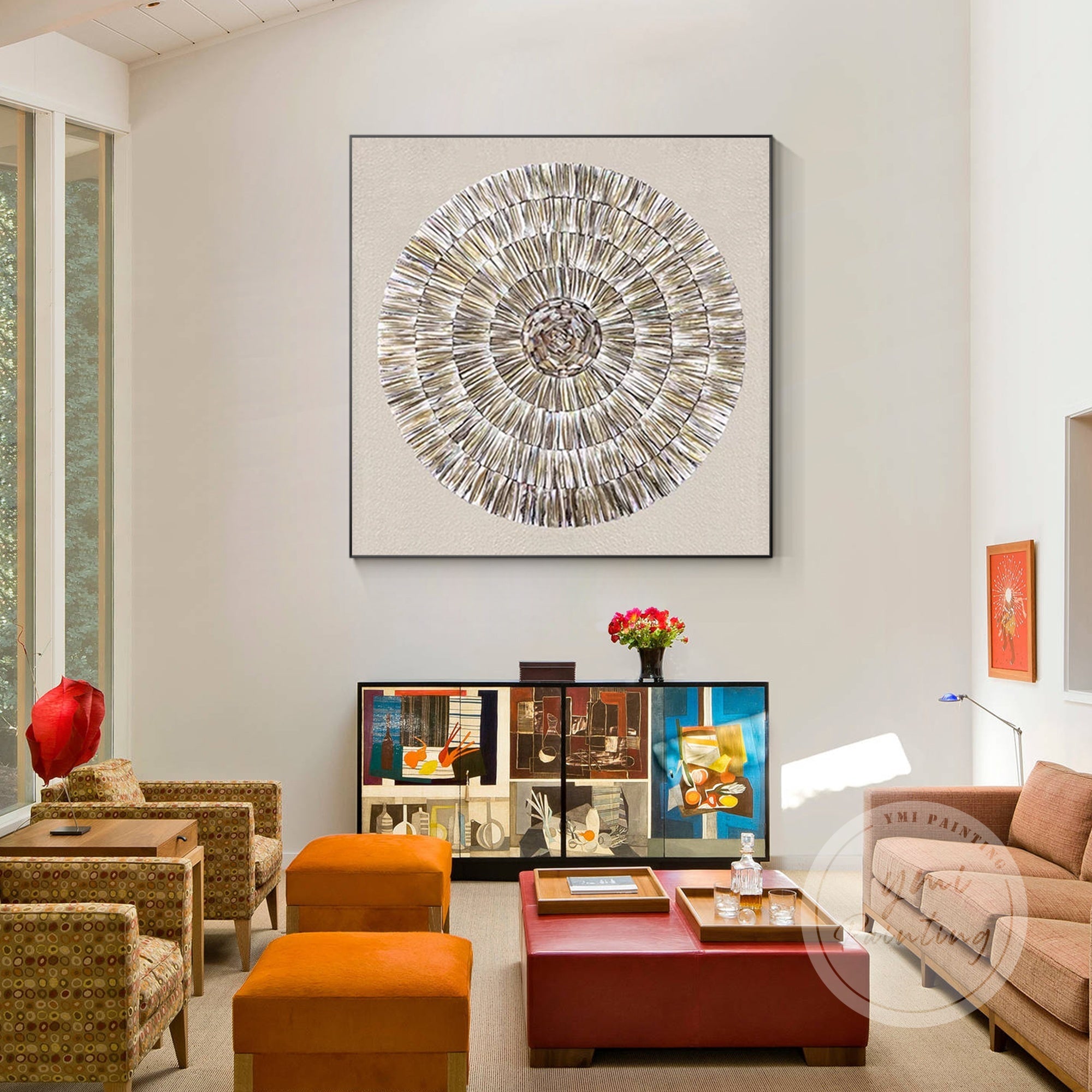 Minimalist Oyster Wall Art featuring natural oyster shells and subtle 3D textures, perfect for elegant, nature-inspired decor.