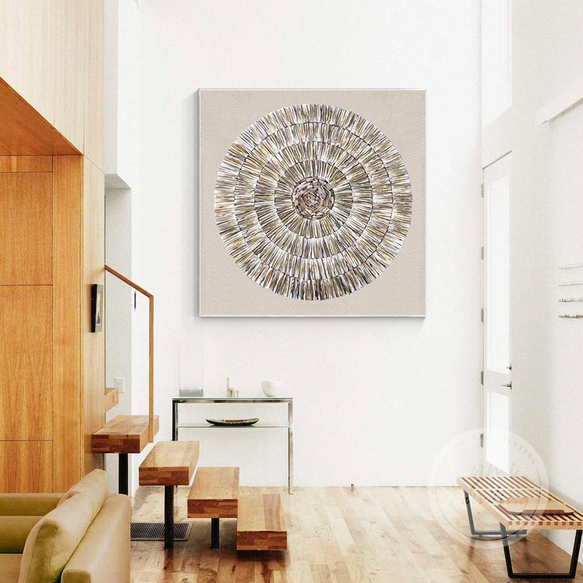 Handcrafted Wabi-sabi Oyster Shell Art with layered sea shells and organic textures, celebrating imperfection and raw beauty.