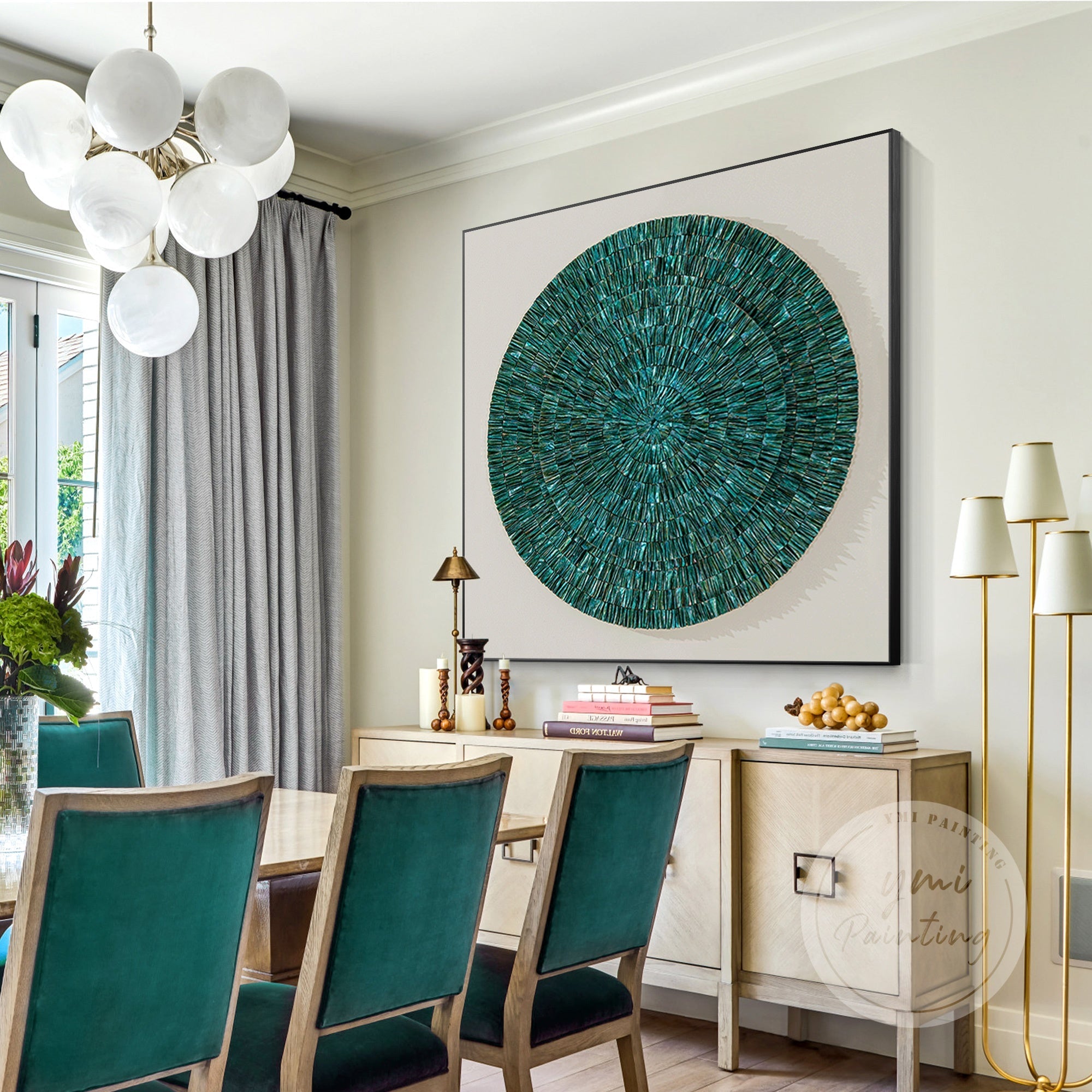 Coastal-inspired 3D oyster shell art with intricate details