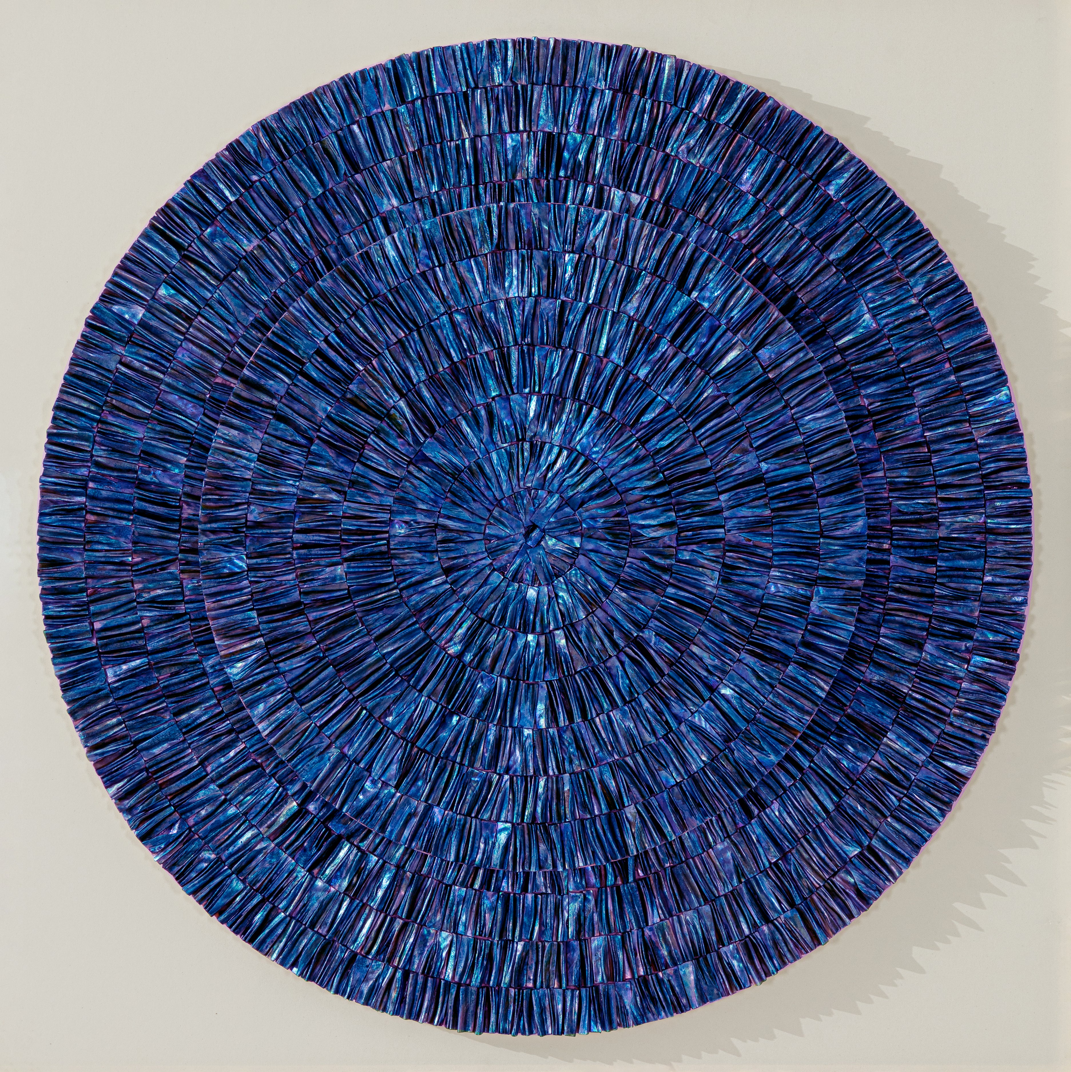 3D navy seashell art featuring brown oyster shells with layered textures.