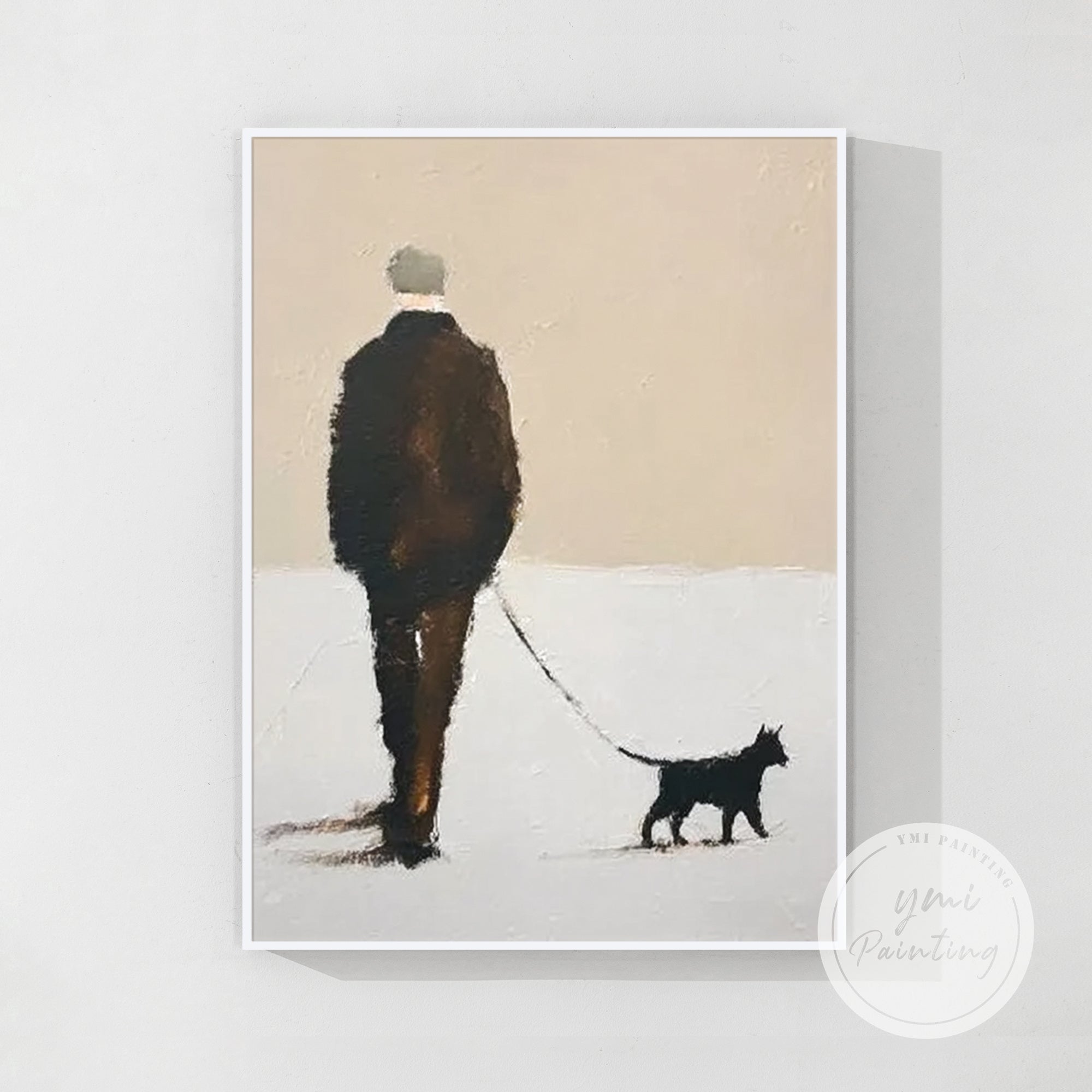 Calm neutral minimalist painting suitable for a lounge area.