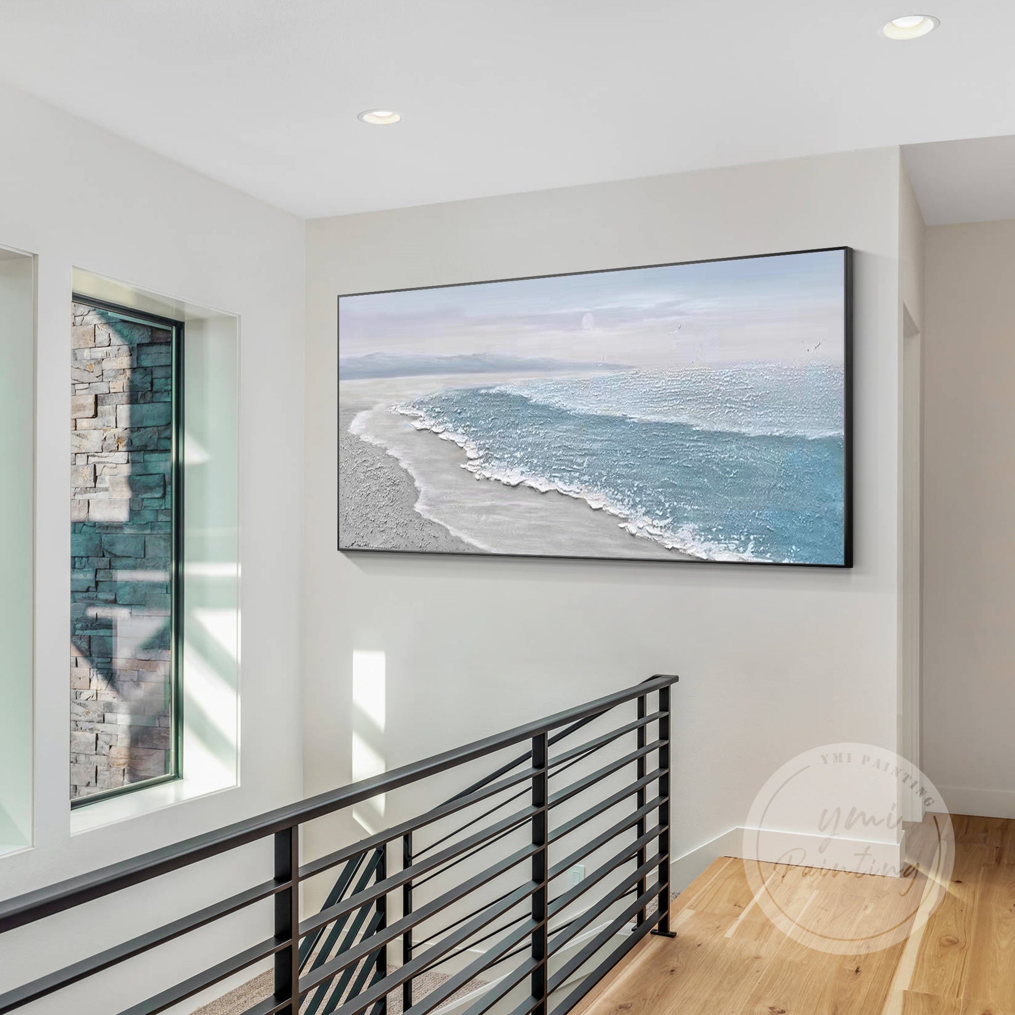 Framed Coastal Decor, Bedroom Textured Art