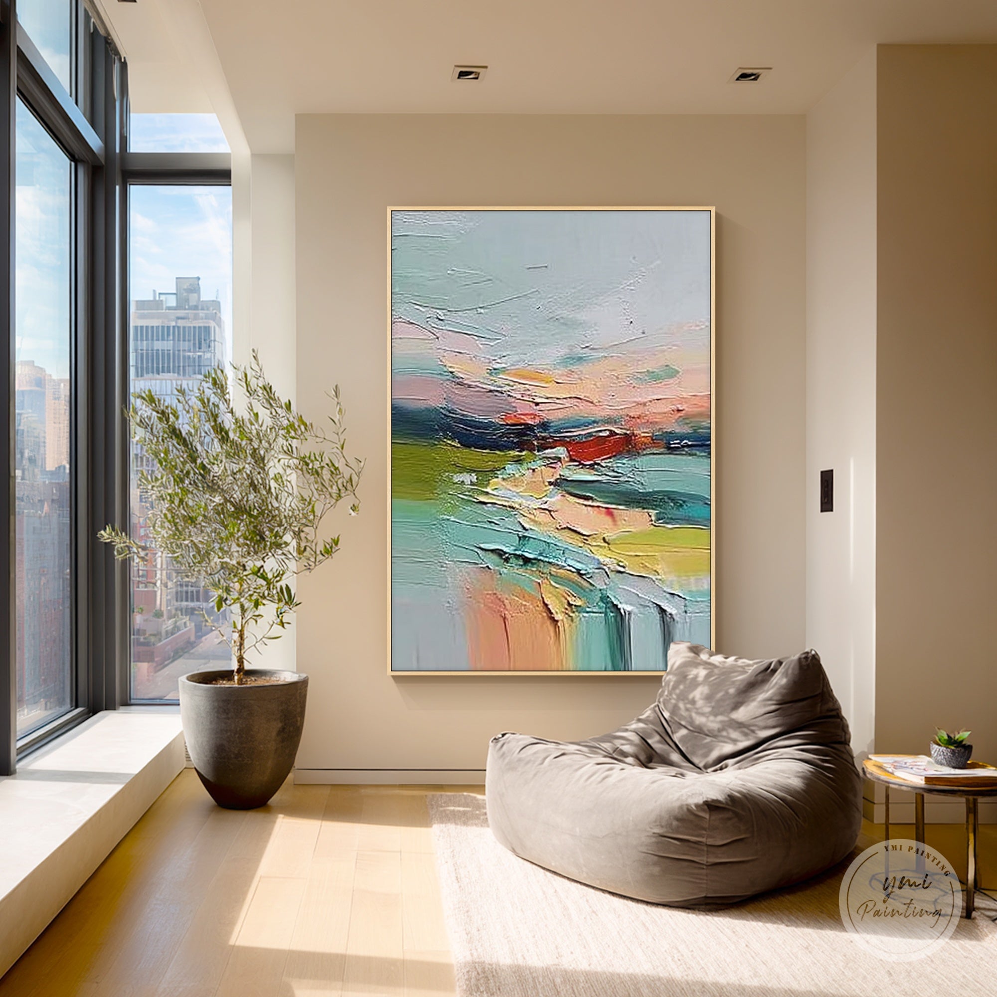 palette knife abstract texture wall art