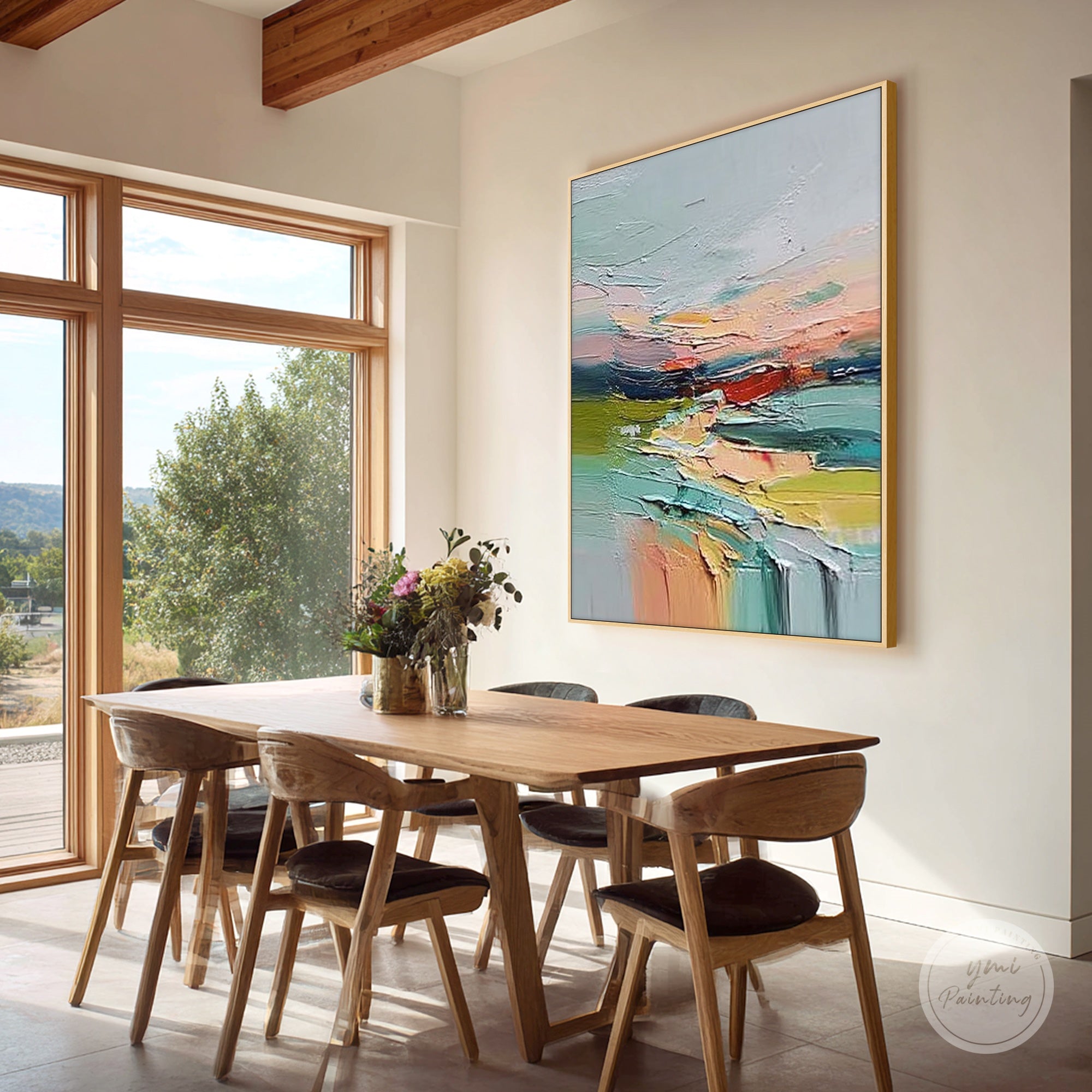 contemporary abstract painting rich texture design