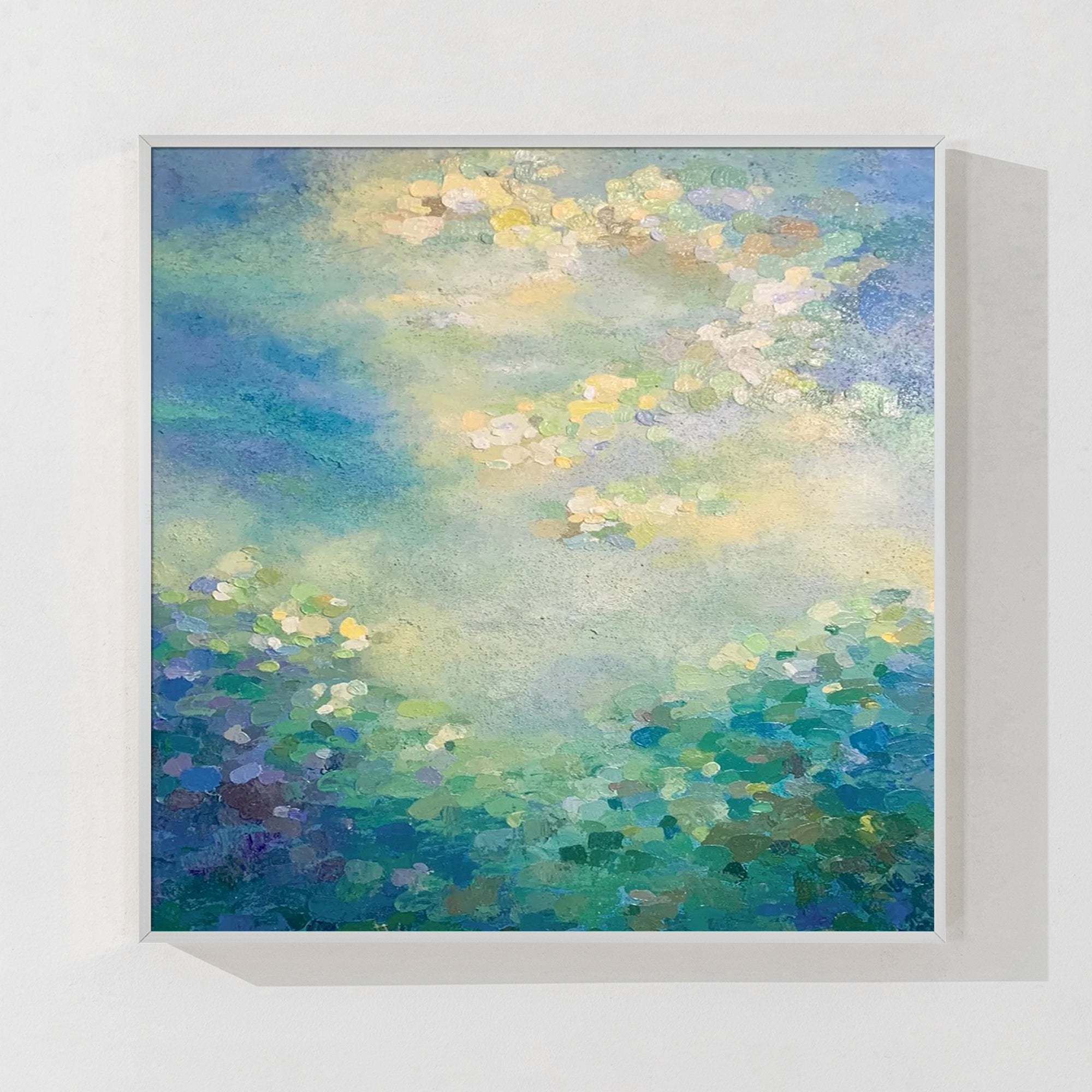 Abstrakte beige Landschaft Wandkunst
