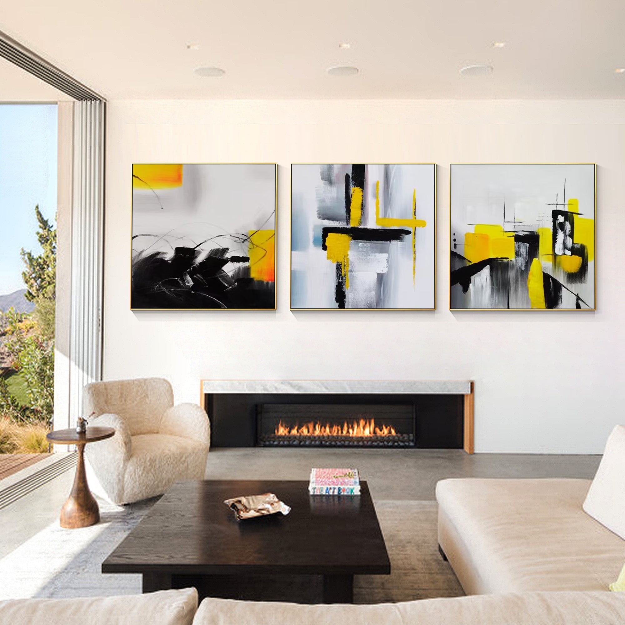 Set of 3 Abstract Wall Art #YMA0121