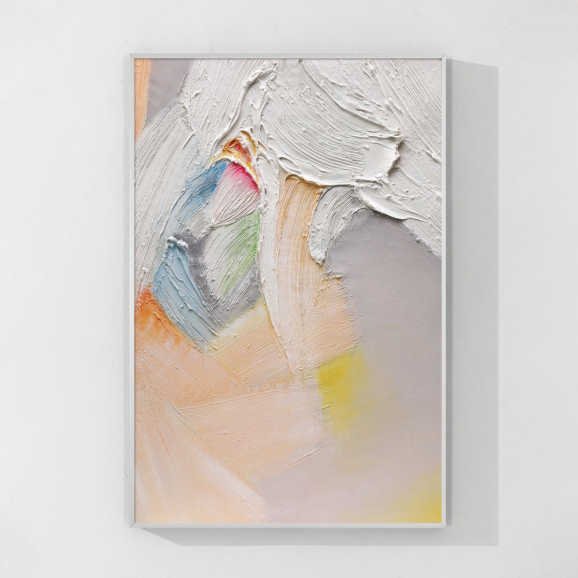 Abstrakte beige Landschaft Wandkunst