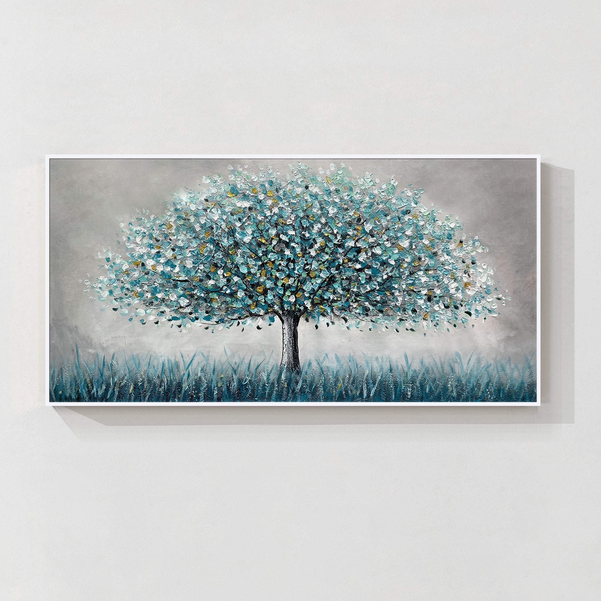 فن الشجرة الزرقاء التجريدي #YMA0156