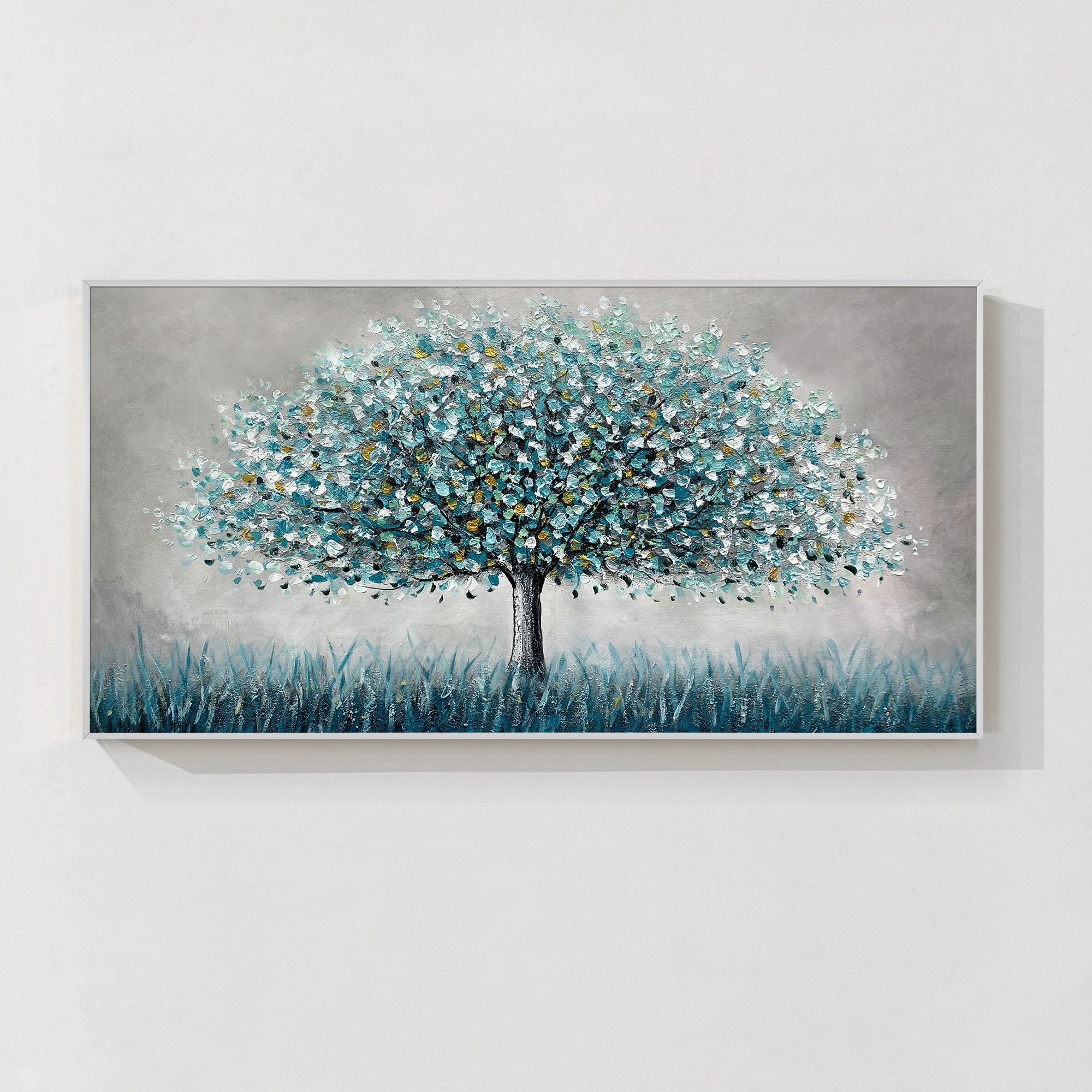 فن الشجرة الزرقاء التجريدي #YMA0156