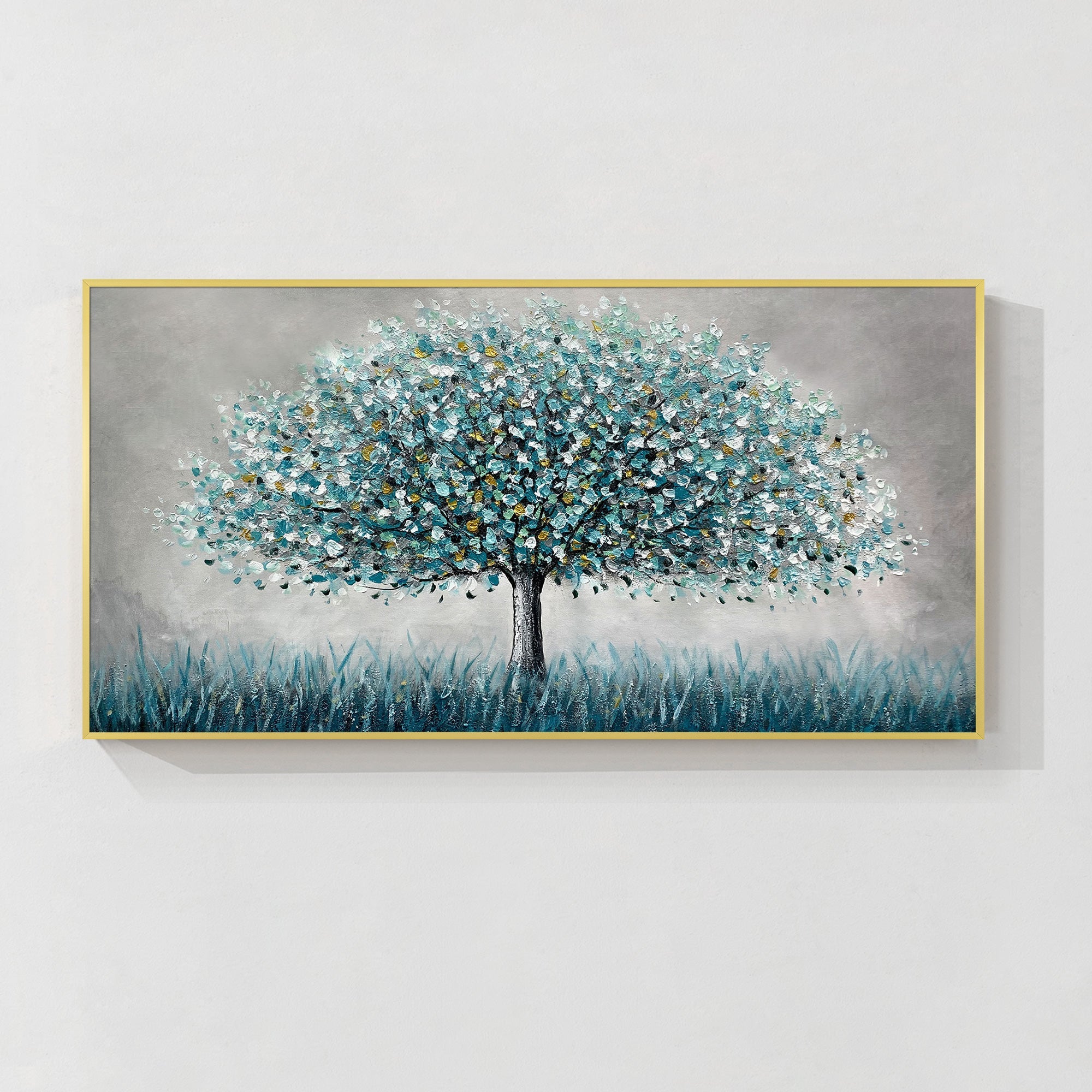 فن الشجرة الزرقاء التجريدي #YMA0156