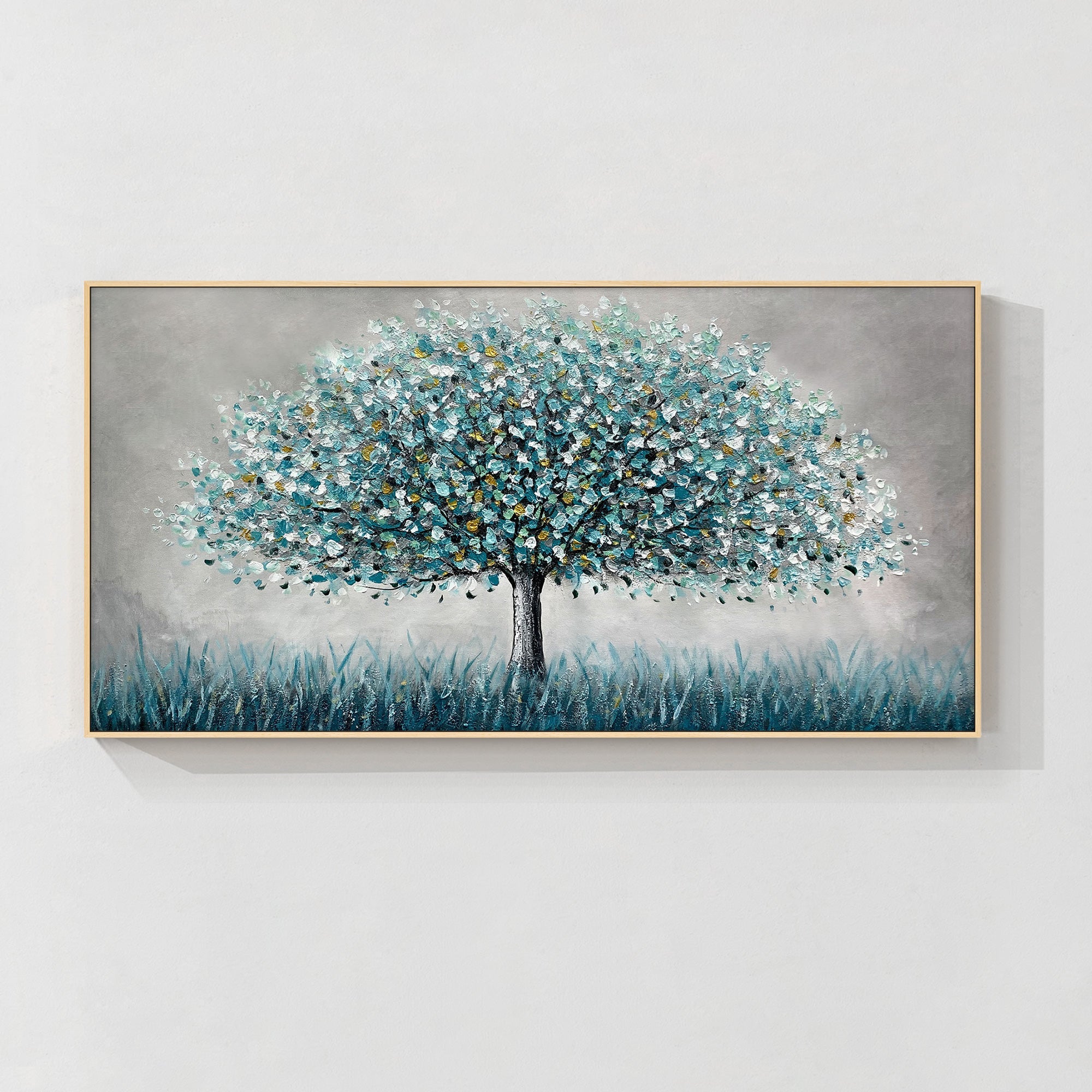 فن الشجرة الزرقاء التجريدي #YMA0156