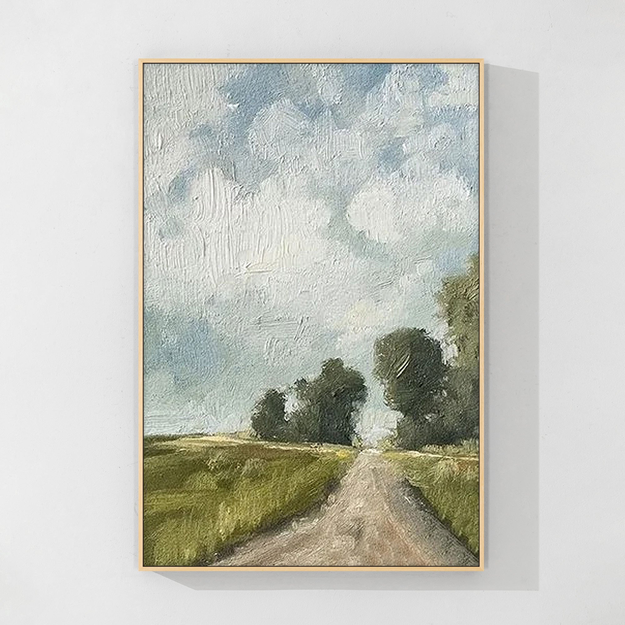 Abstrakte beige Landschaft Wandkunst