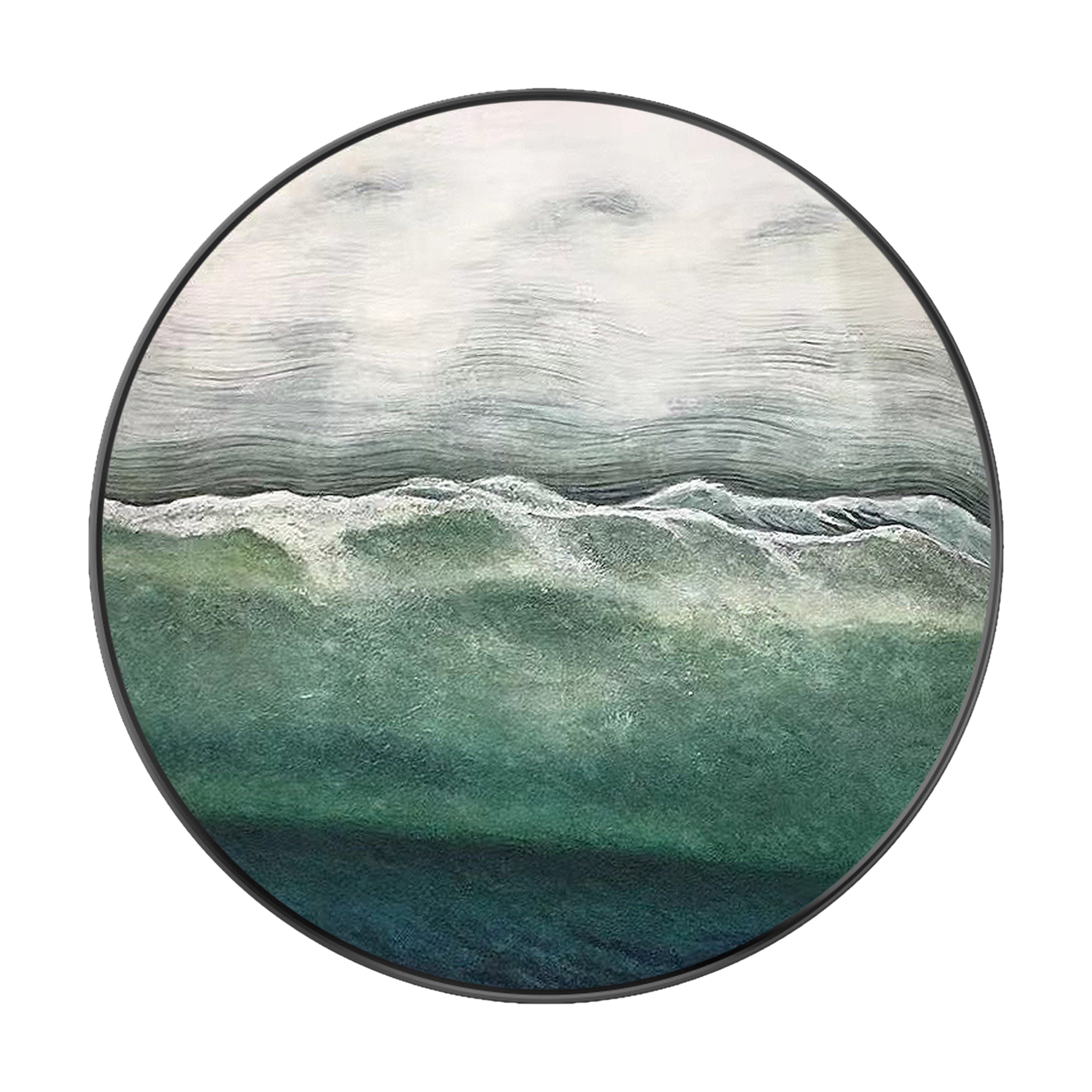 Round Teal Green Wall Art #YMA0180