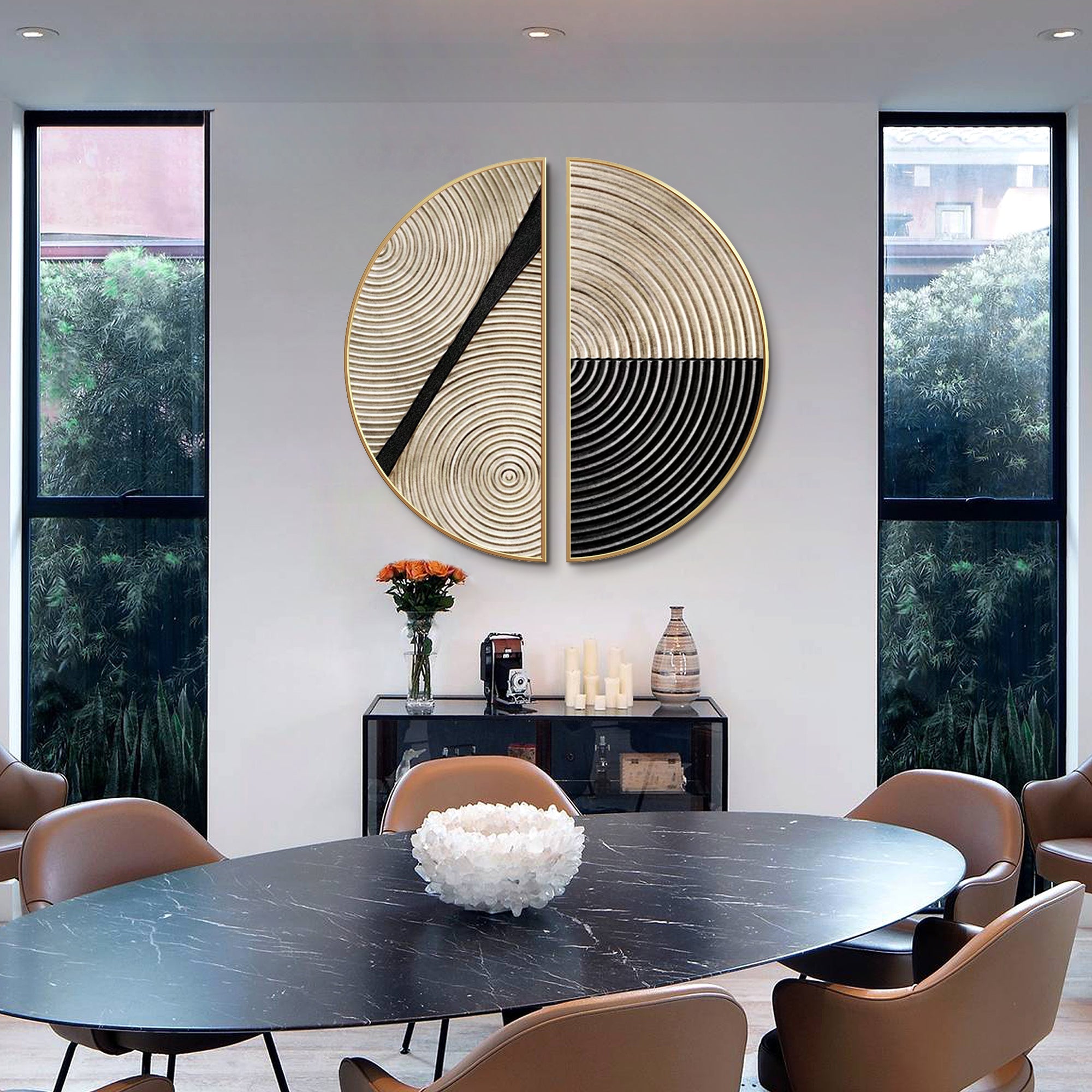 Set of 2 Round Art #YMA0193