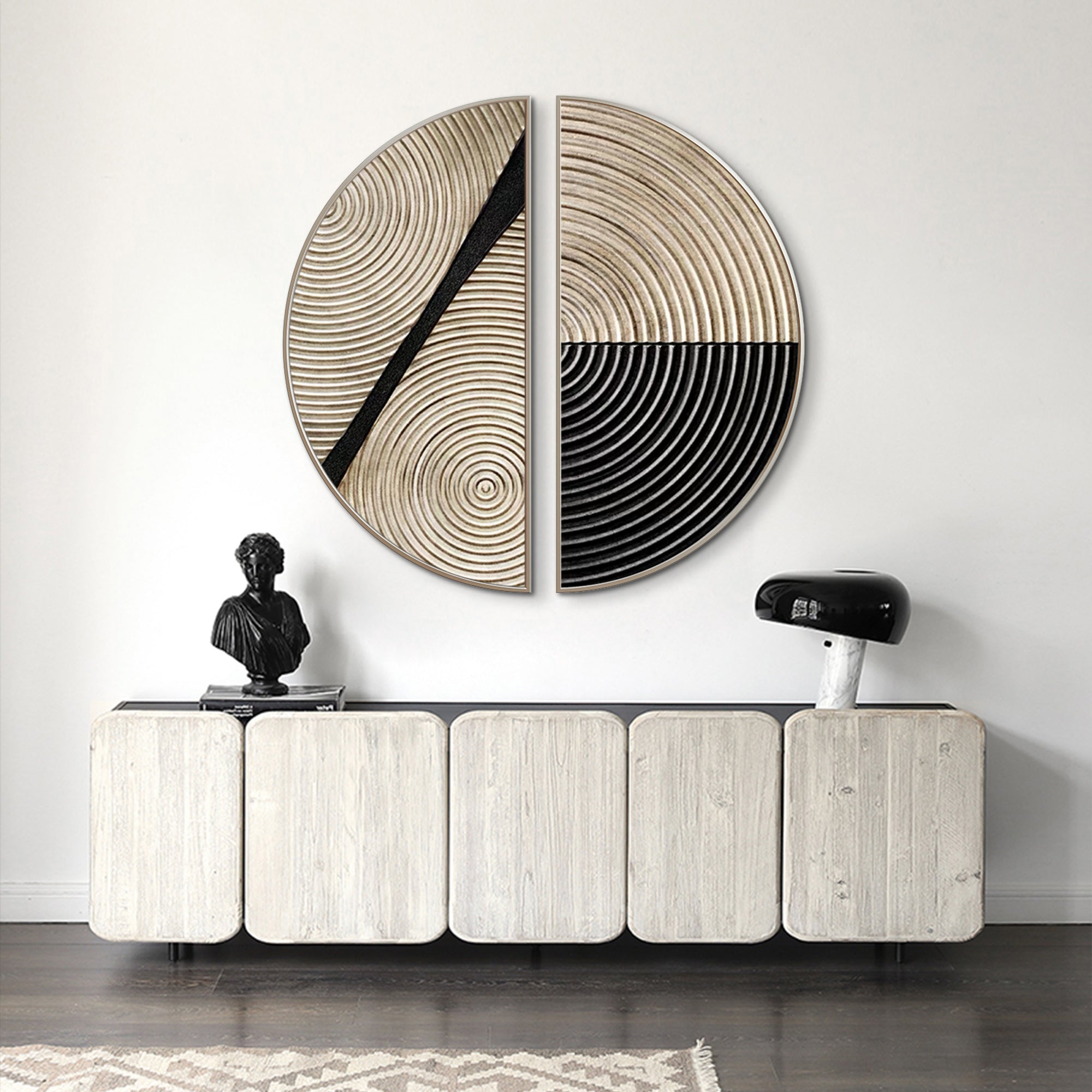 Set of 2 Round Art #YMA0193