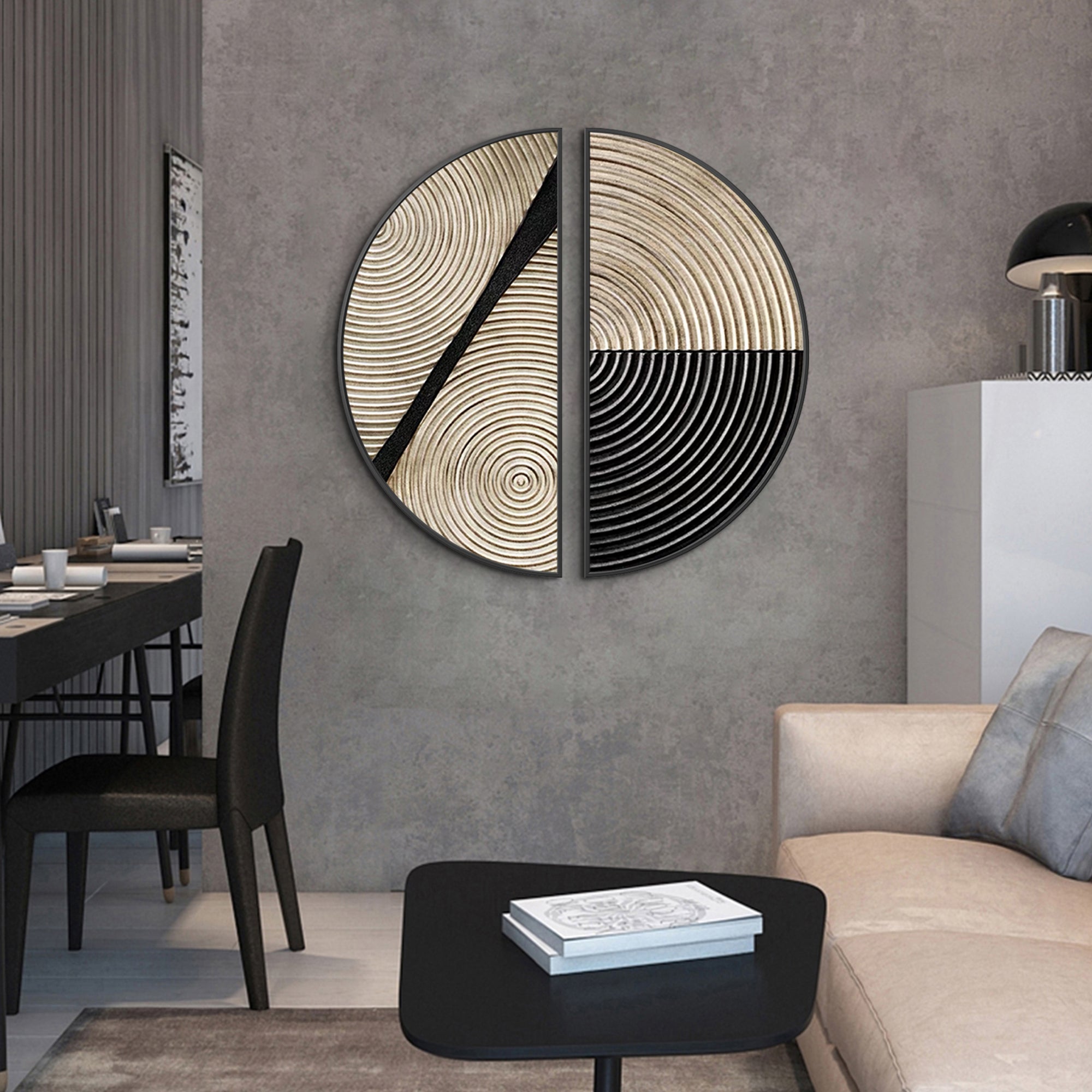 Set of 2 Round Art #YMA0193