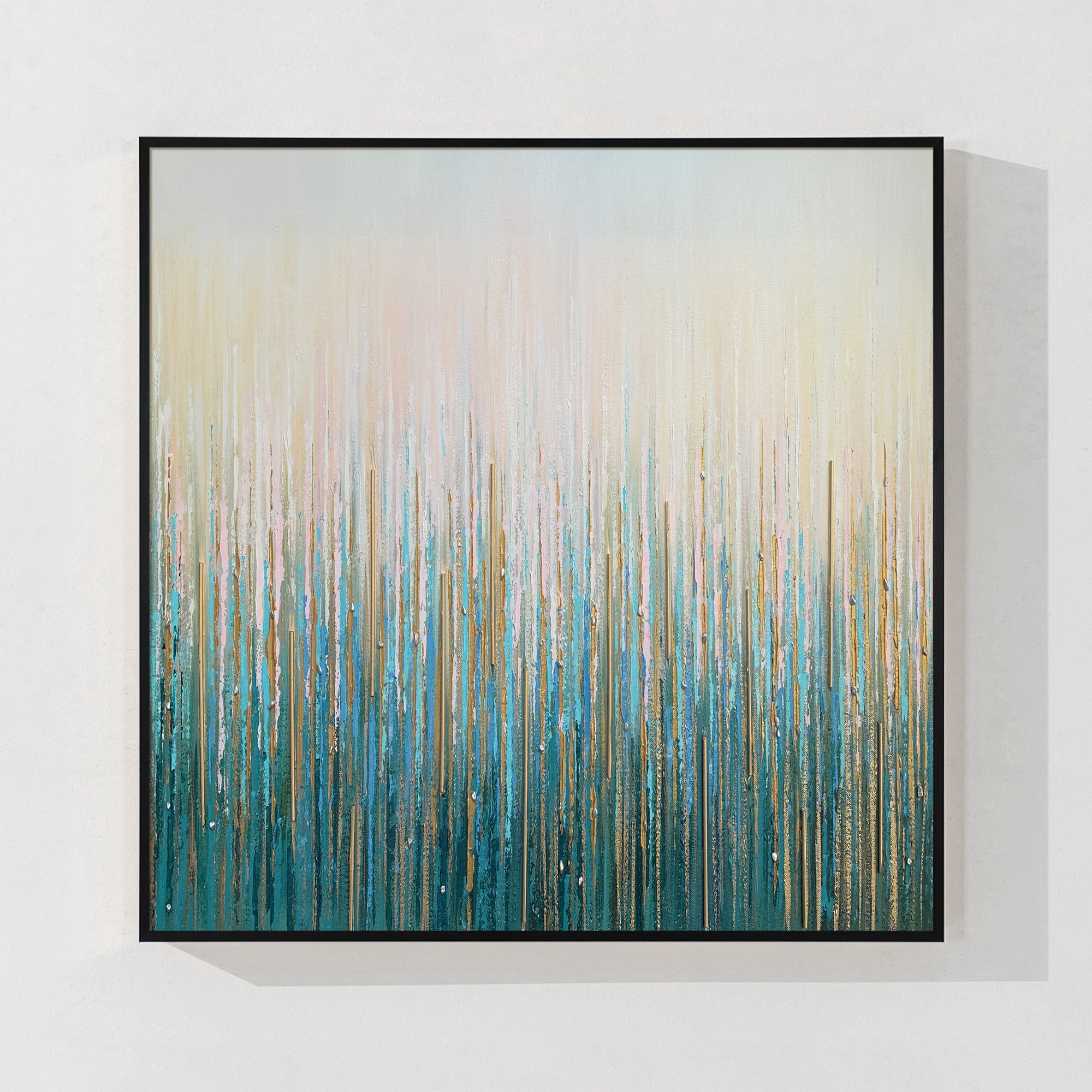 Teal Abstract Wall Art #YMA0216