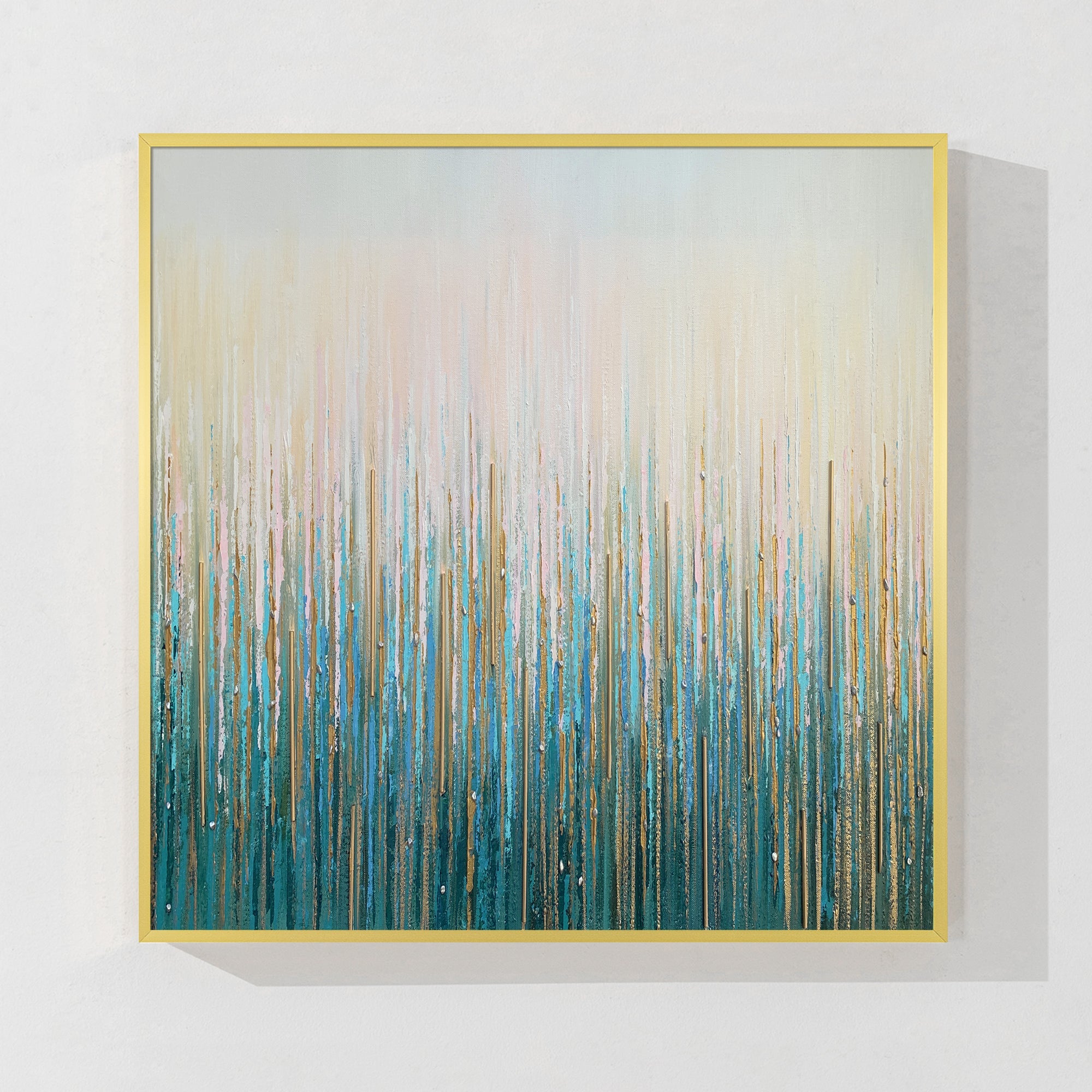Teal Abstract Wall Art #YMA0216