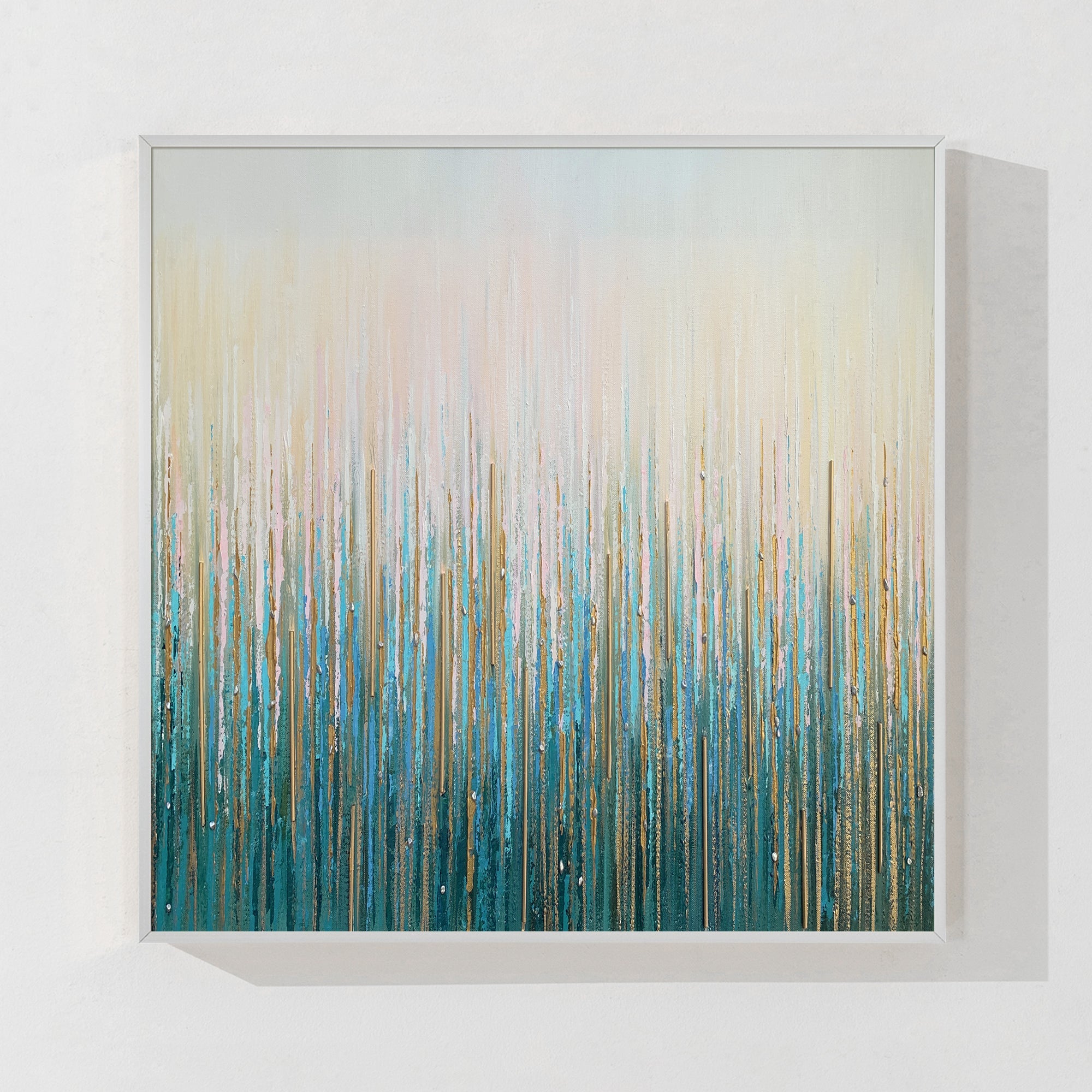 Teal Abstract Wall Art #YMA0216