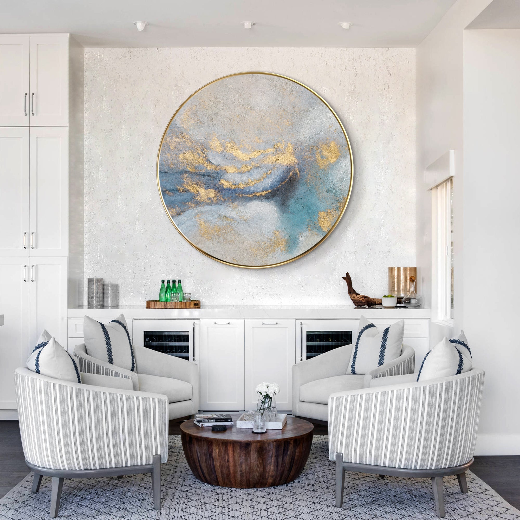 Round Gold Leaf Art #YMA0225