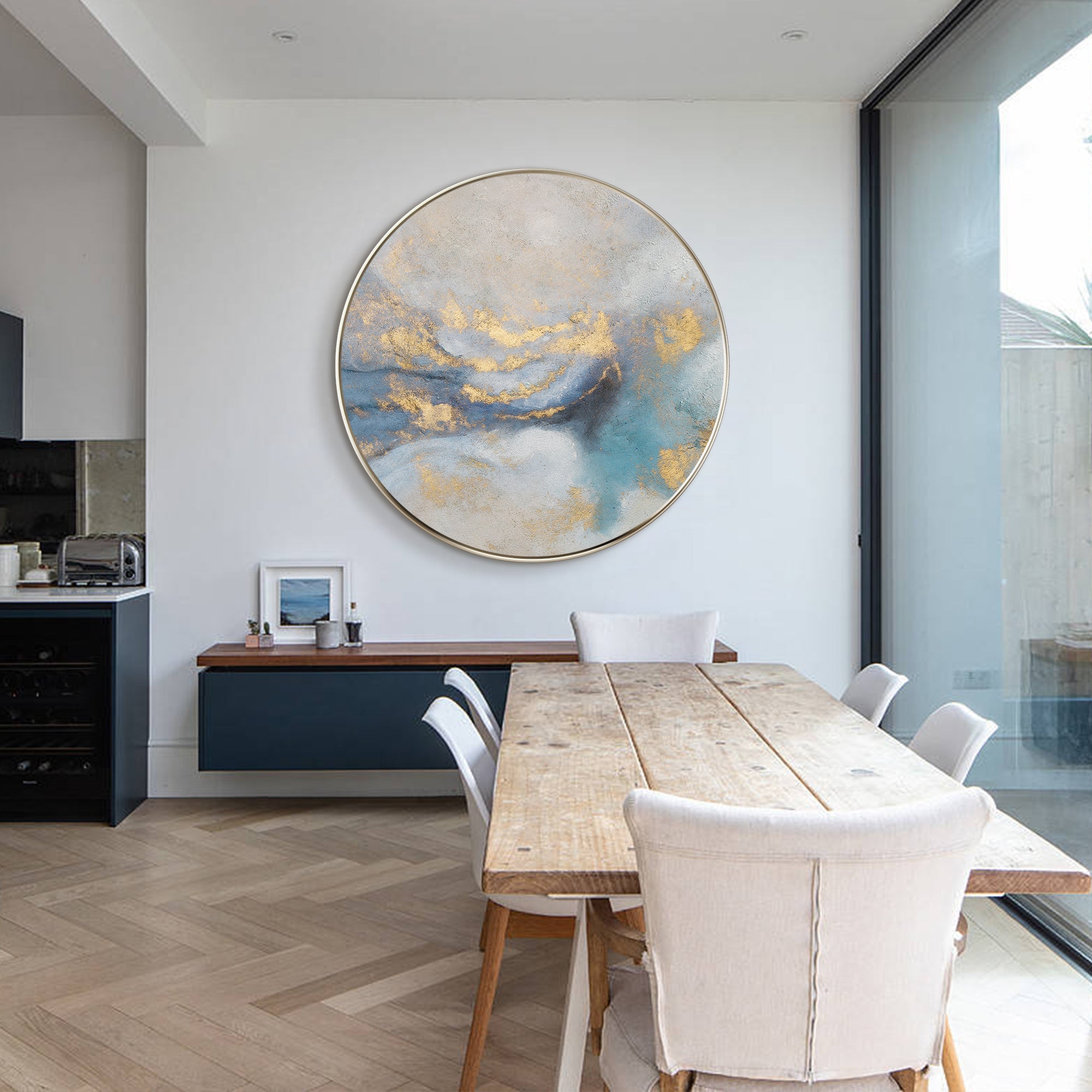 Round Gold Leaf Art #YMA0225