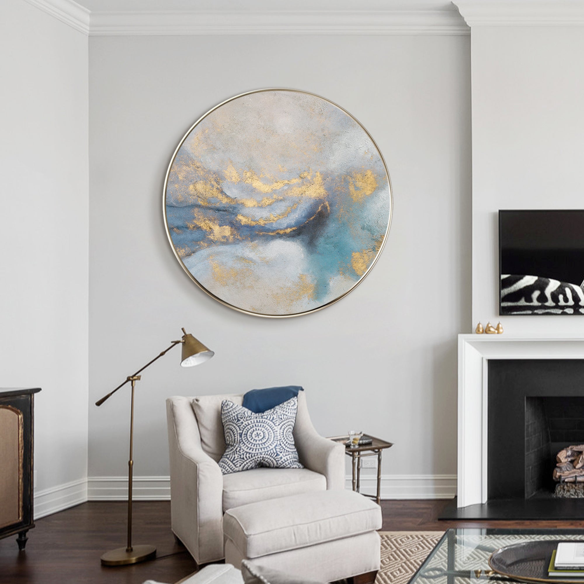 Round Gold Leaf Art #YMA0225