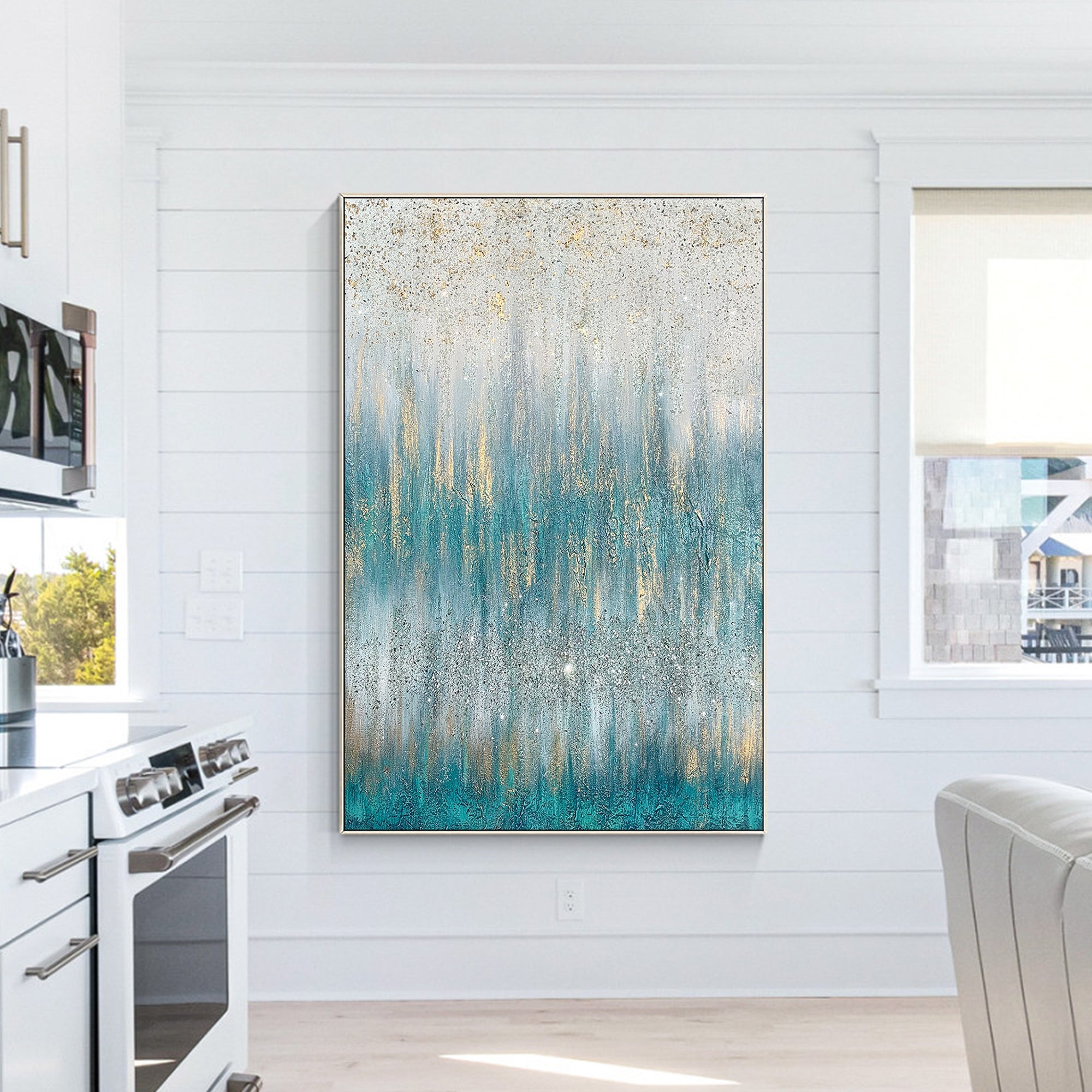 Teal Abstract Wall Art #YMA0233