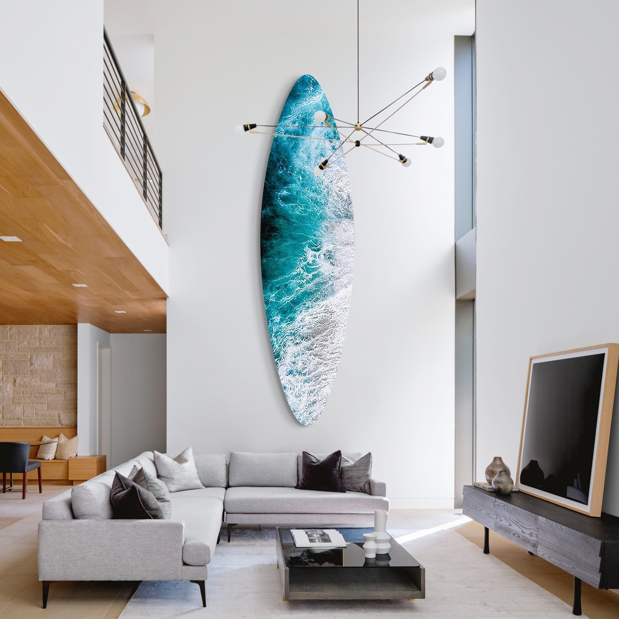 Surfboard Seawave Wall Art #YMA0241