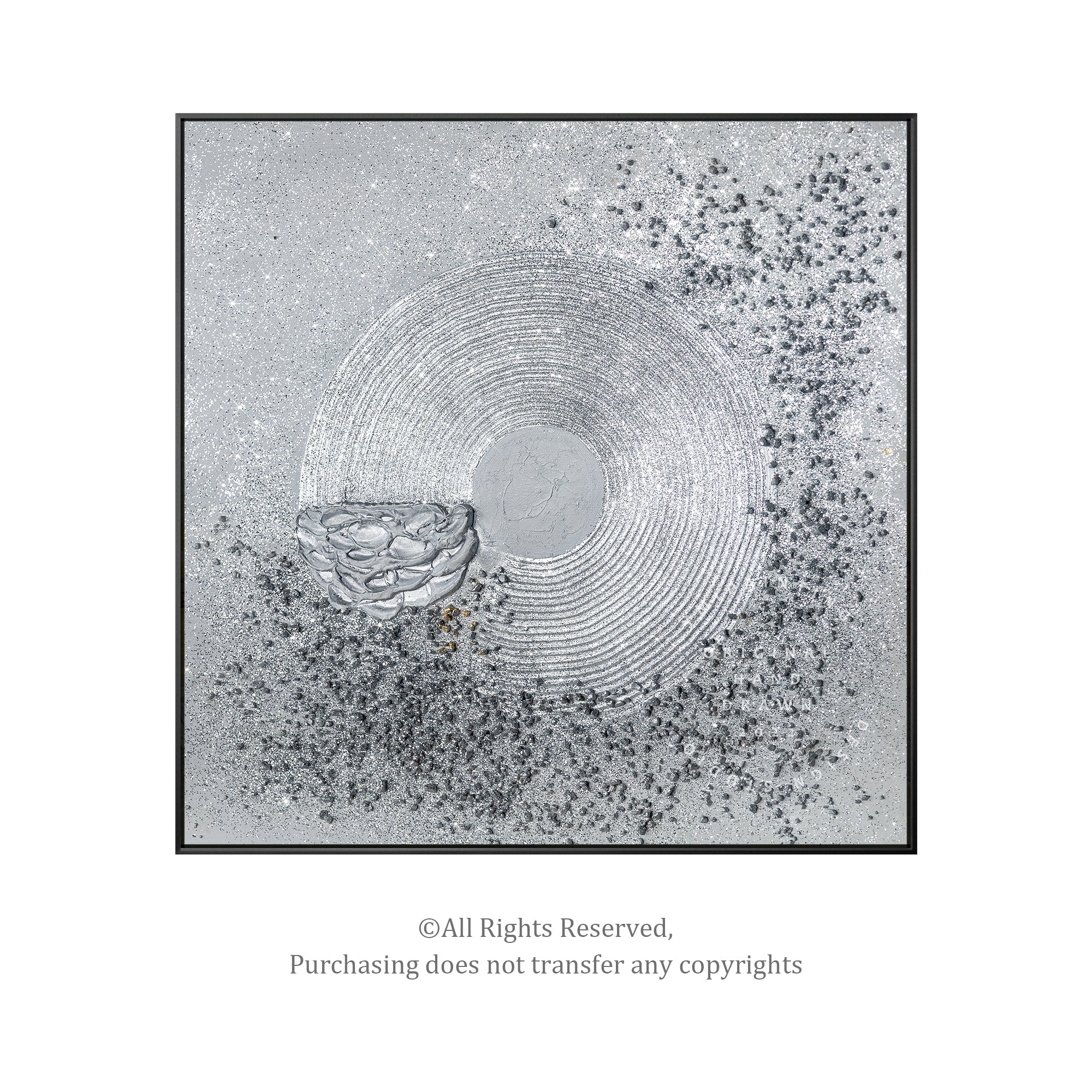 Silver Glitter Wall Art #YMA0255