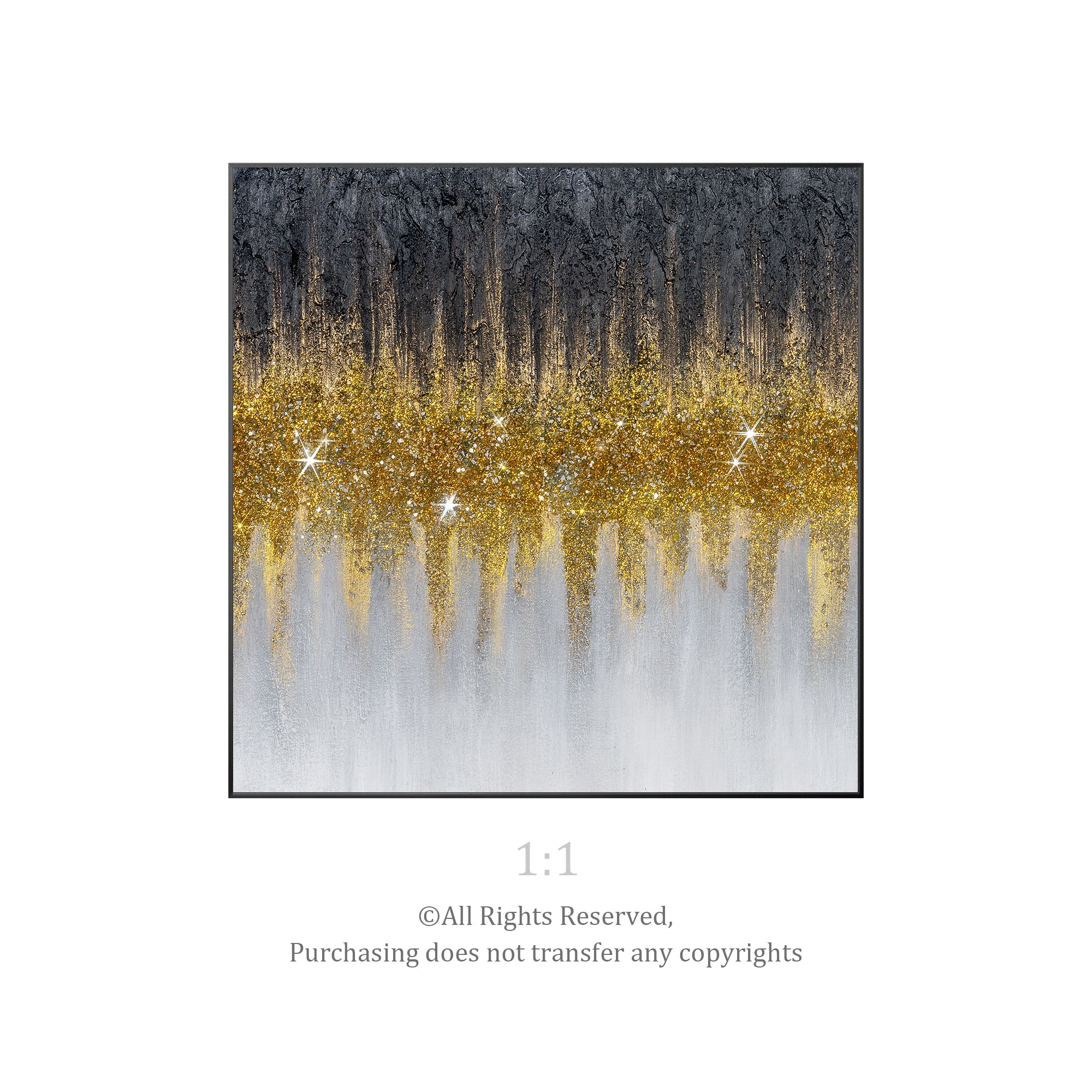 Gold Glitter Wall Art #YMA0269