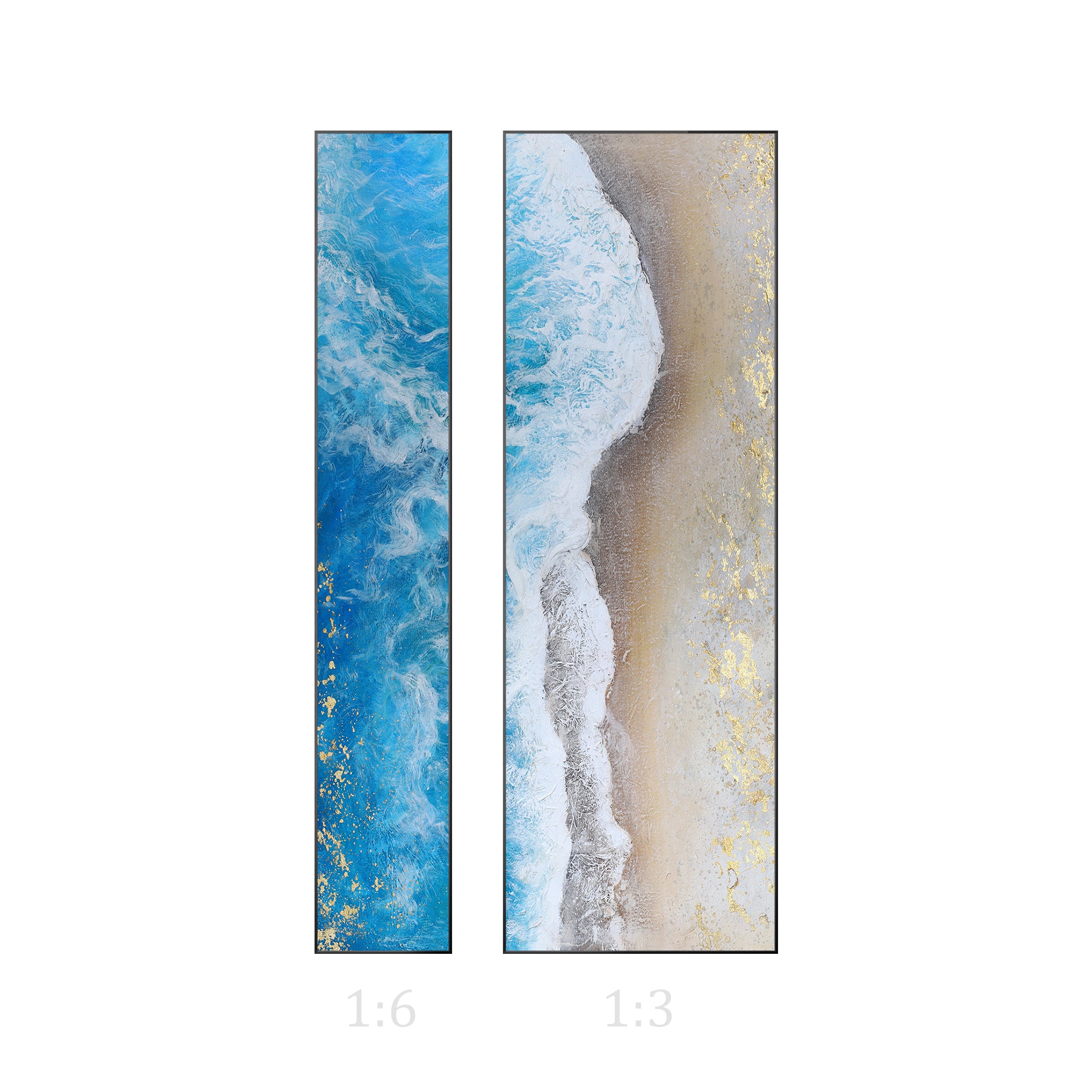 Set of 2 Seawave Art #YMA0283