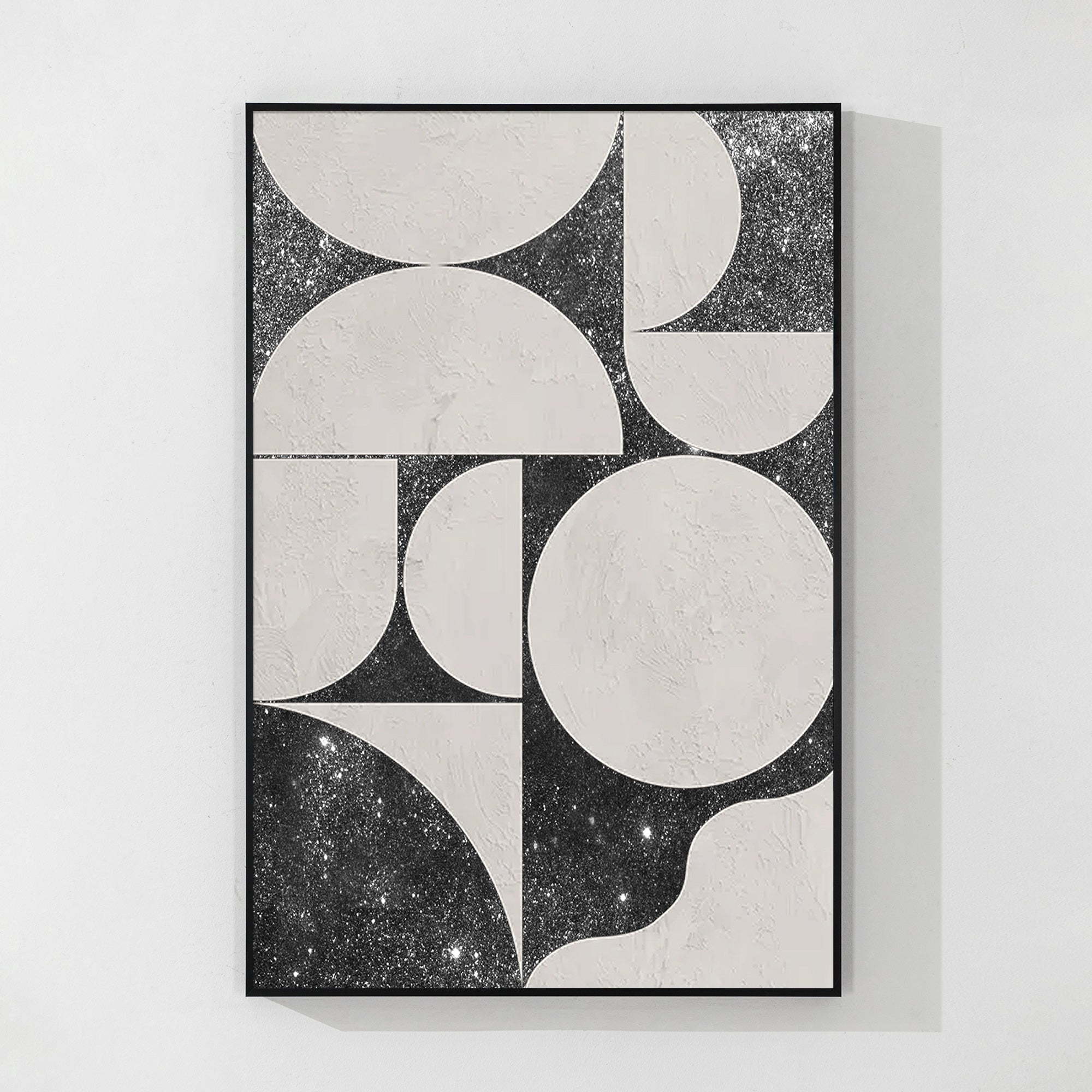 Abstrakte beige Landschaft Wandkunst