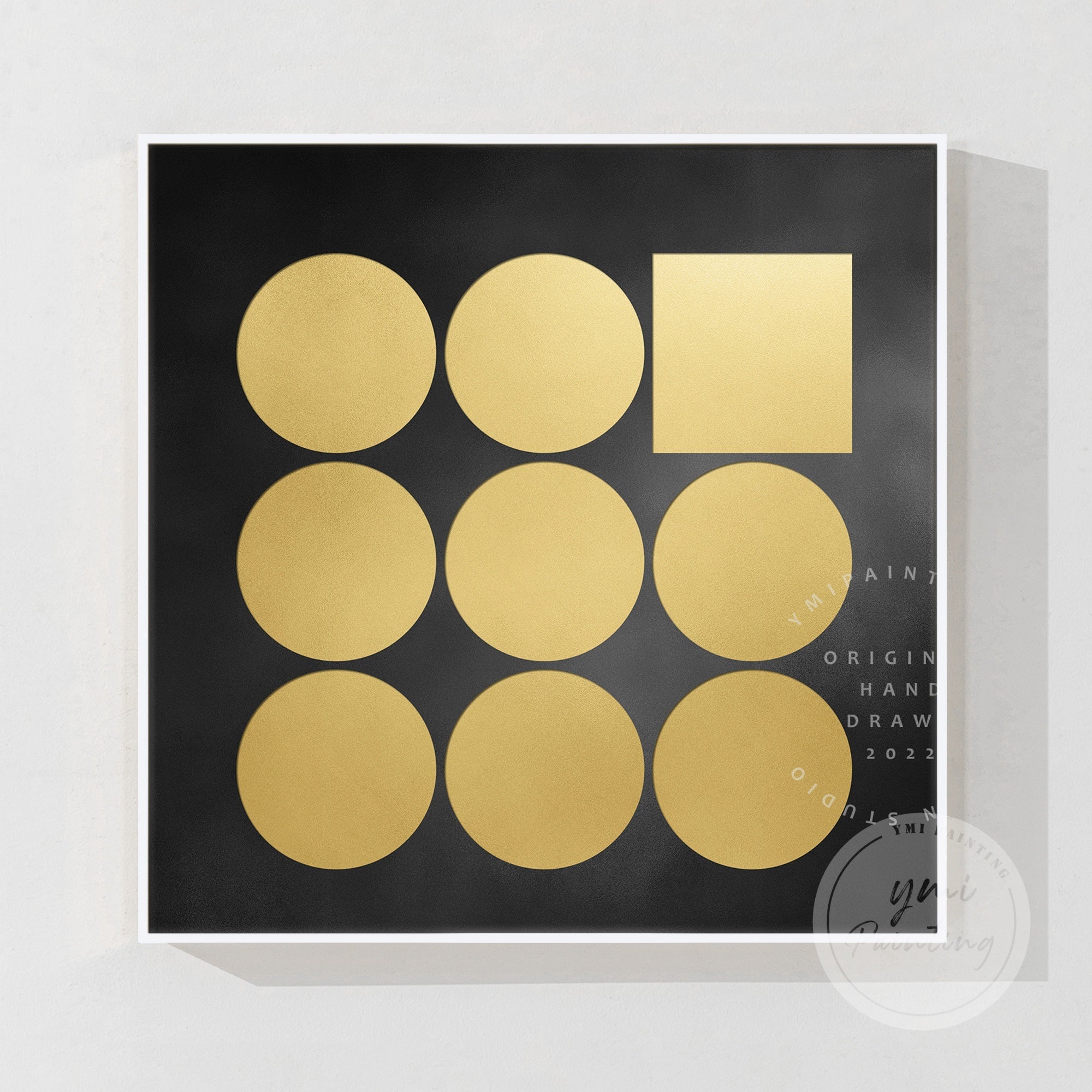 Gold Glitter Geometric Art #YMA0329