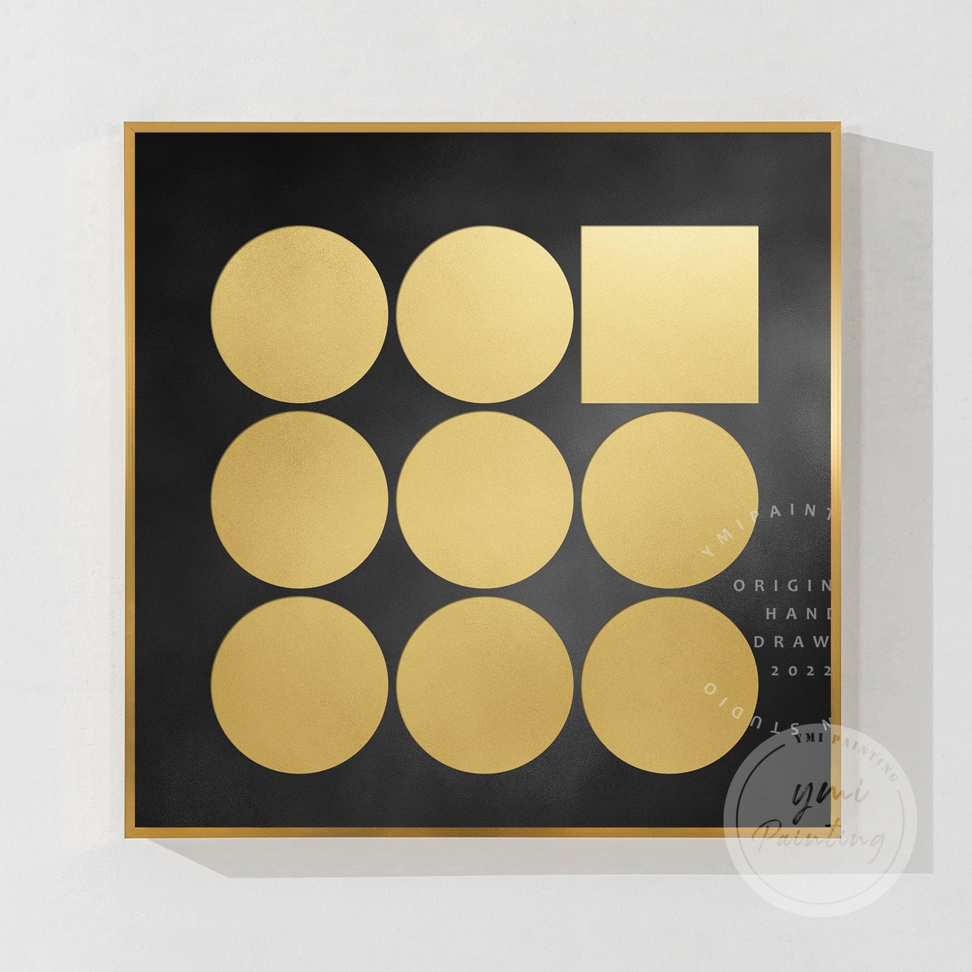 Gold Glitter Geometric Art #YMA0329