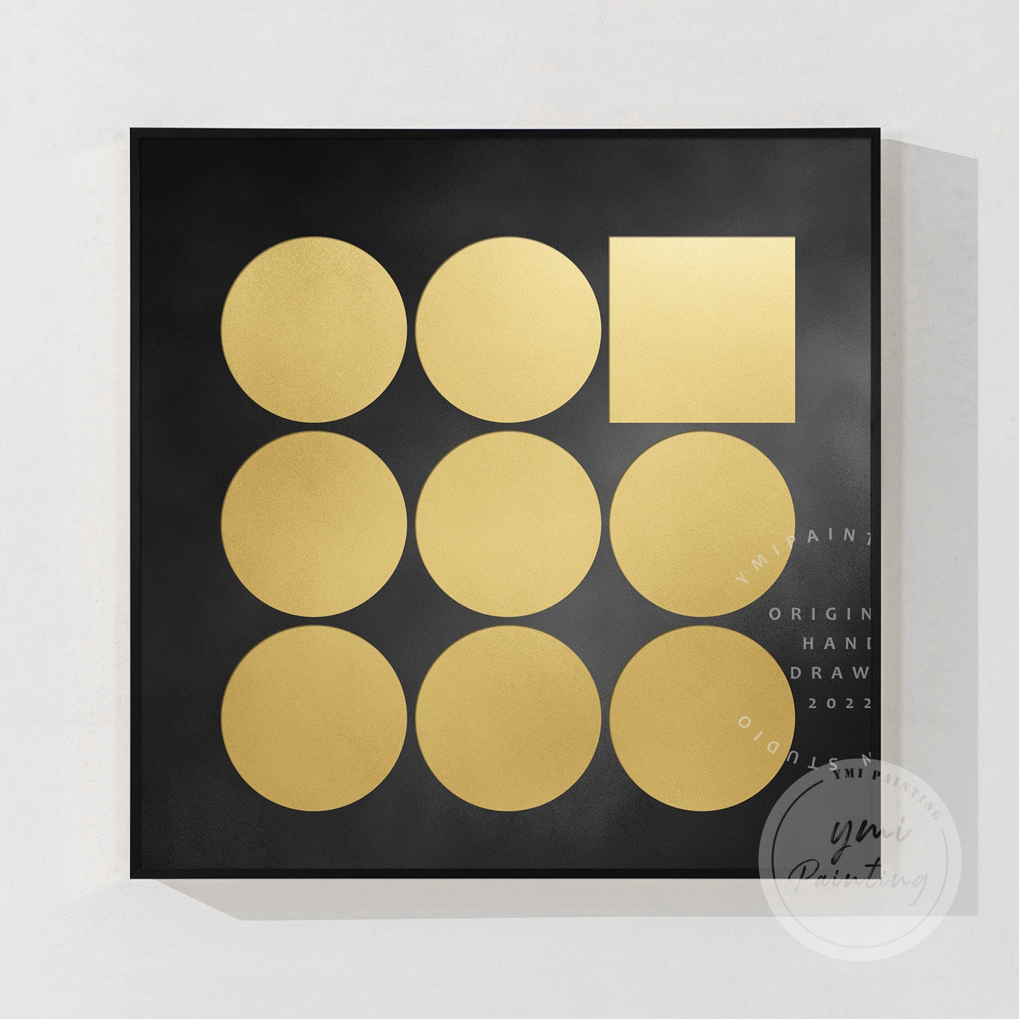 Gold Glitter Geometric Art #YMA0329