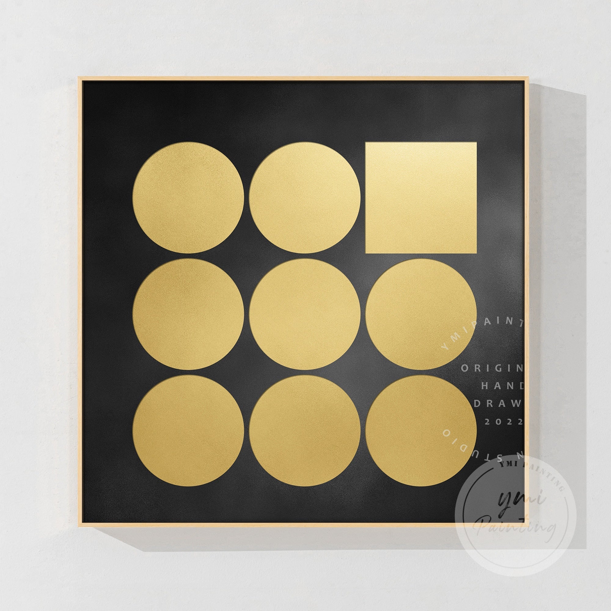 Gold Glitter Geometric Art #YMA0329