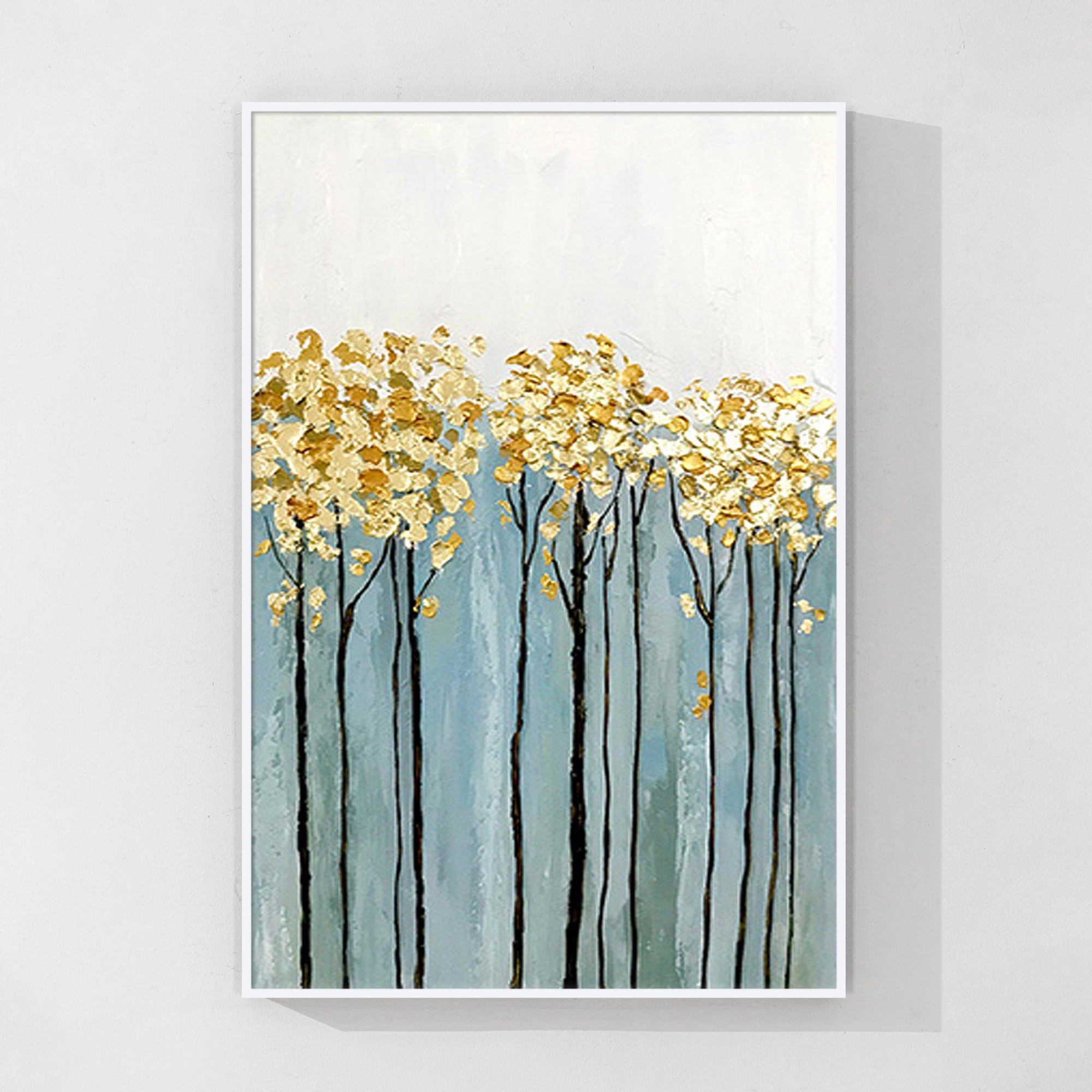 Abstract Gold Leaf Wall Art #YMA033