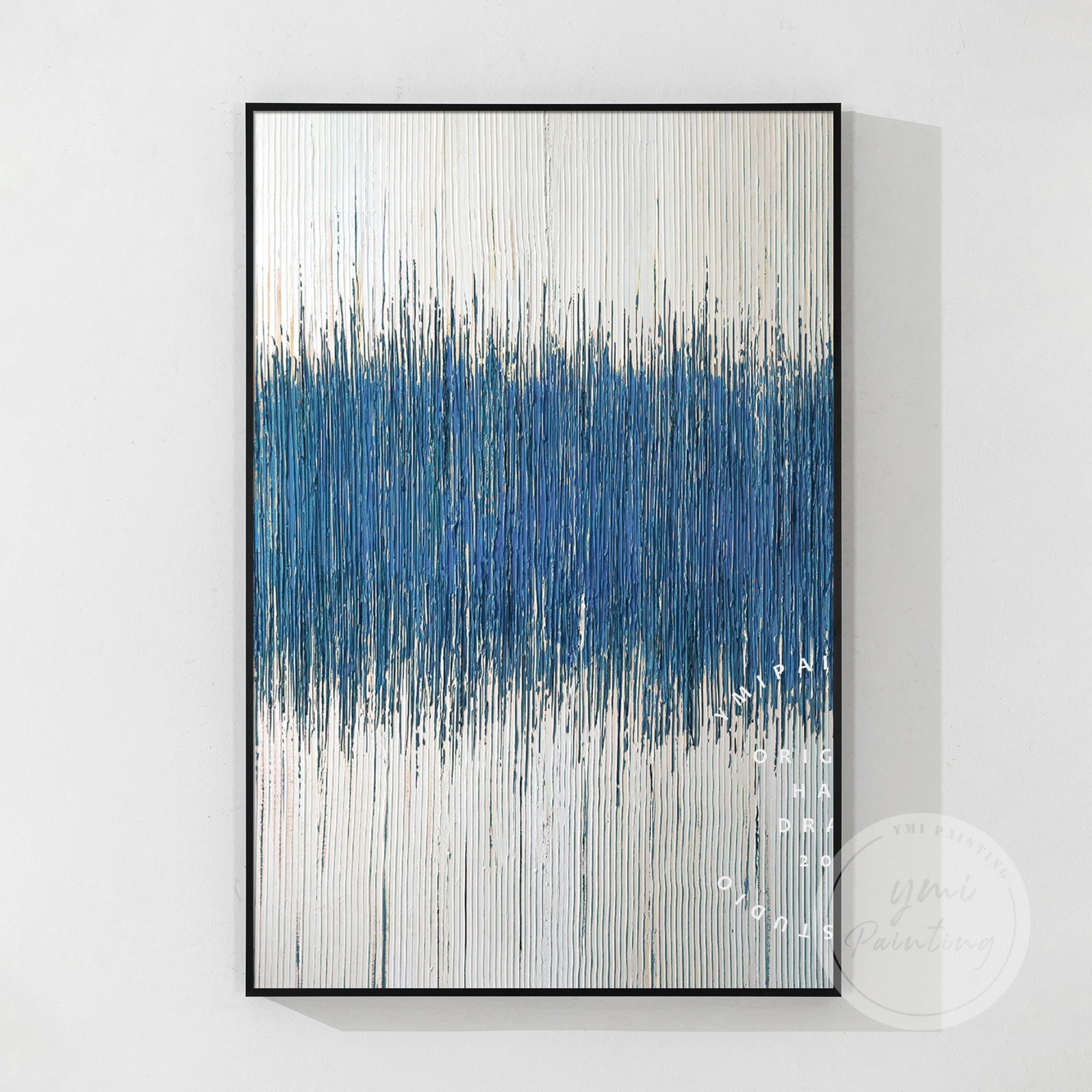 Blue Abstract Line Art #YMA0353