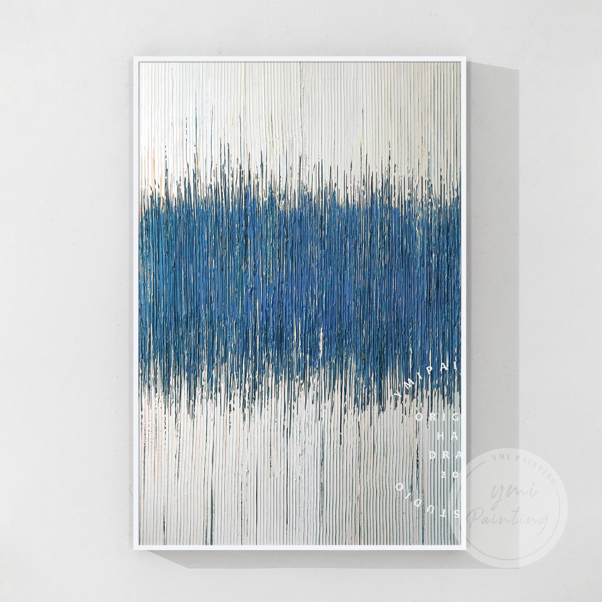 Blue Abstract Line Art #YMA0353