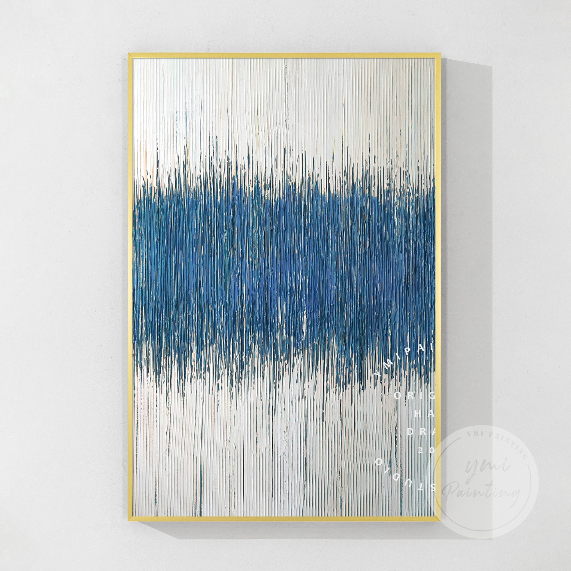 Blue Abstract Line Art #YMA0353