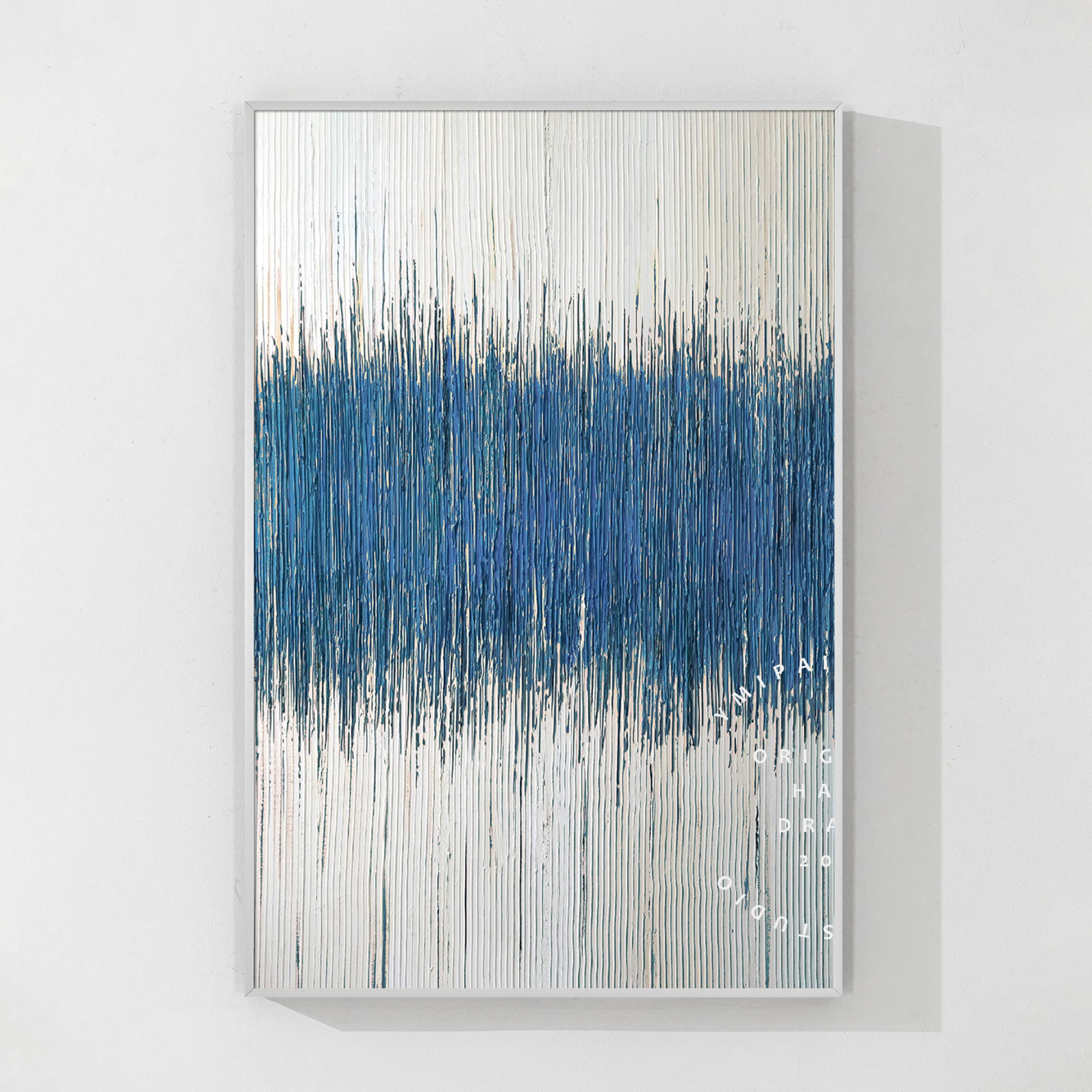 Blue Abstract Line Art #YMA0353