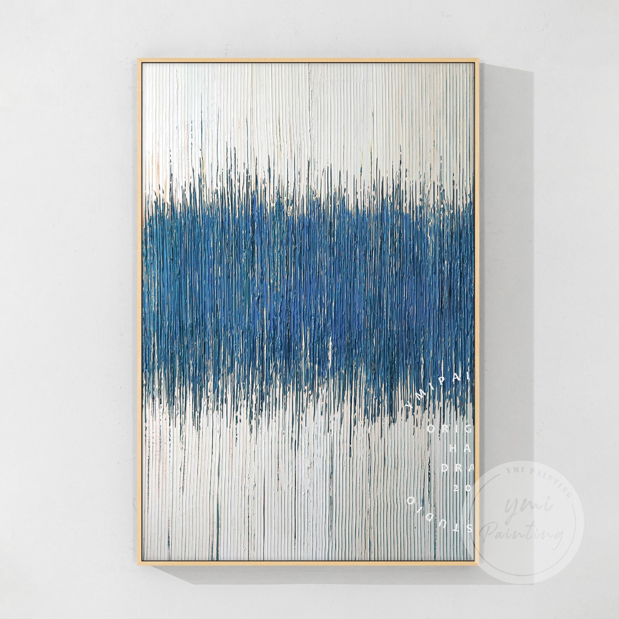 Blue Abstract Line Art #YMA0353